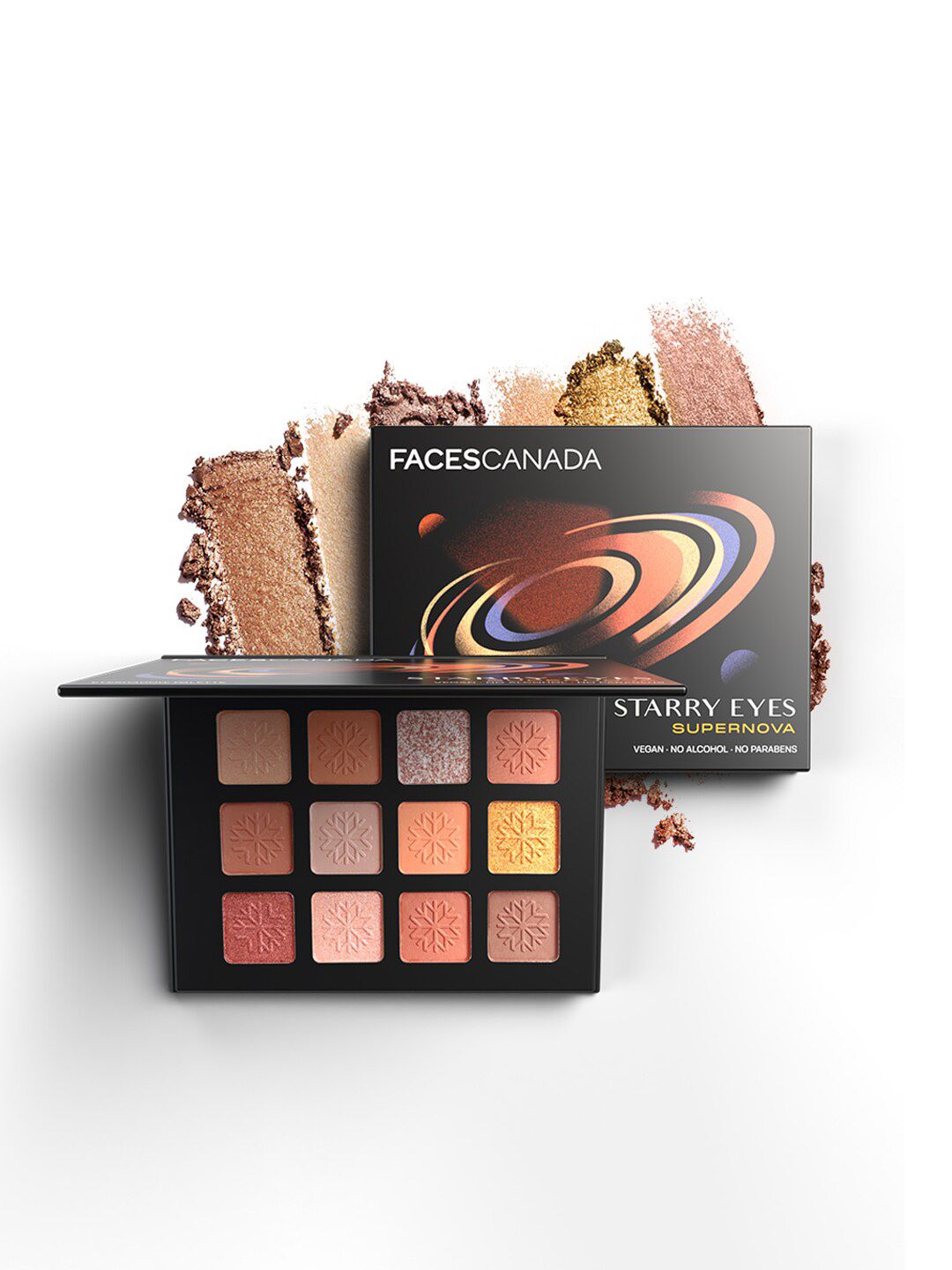 FACES CANADA Vegan 12 In 1 Starry Eyes EyeShadow Palette 16 g - Supernova 01-picture-13