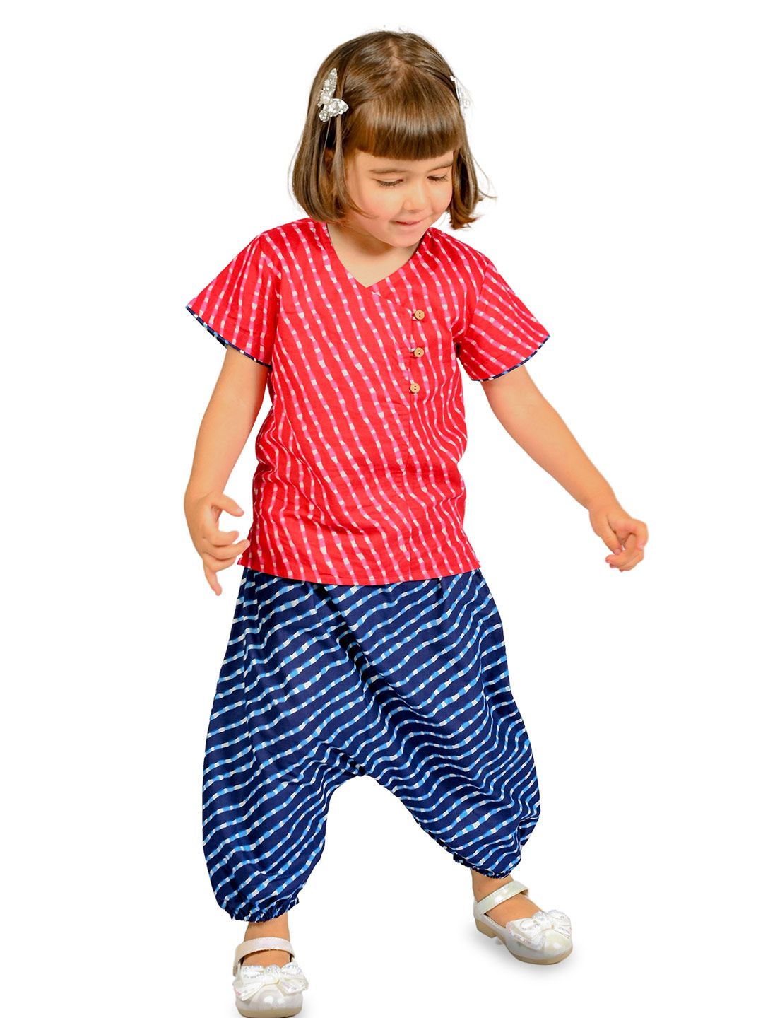 Tiny Bunnies Girls Printed Top with Dhoti Pants-picture-21