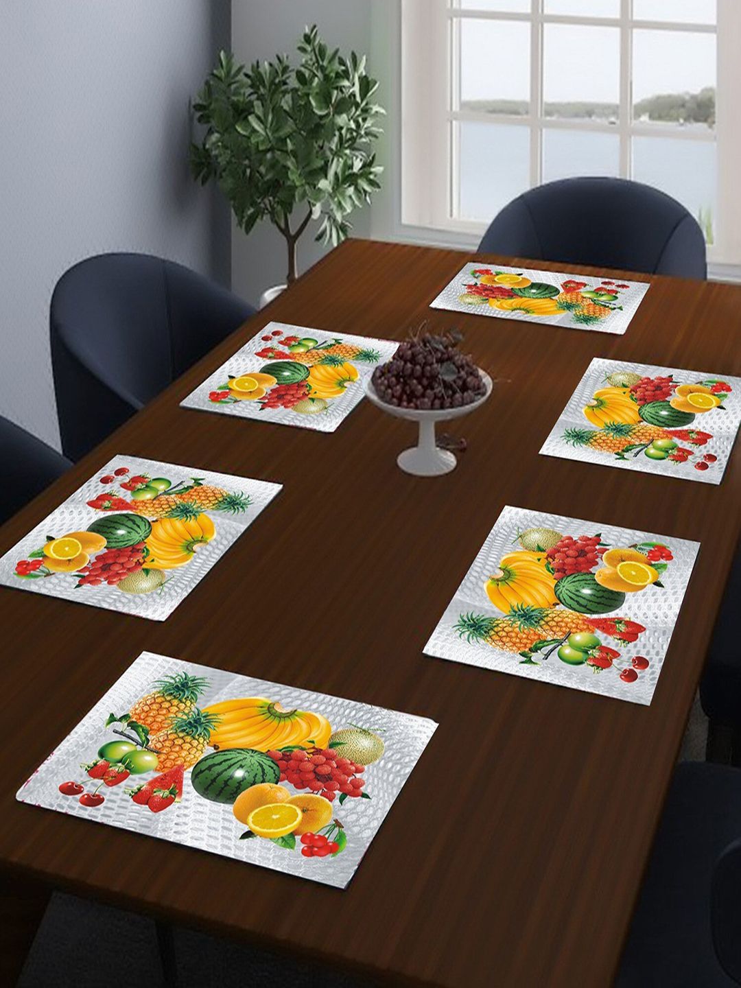 Dakshya Industries Yellow 6 Pieces Rectangle Table Placemats-picture-13