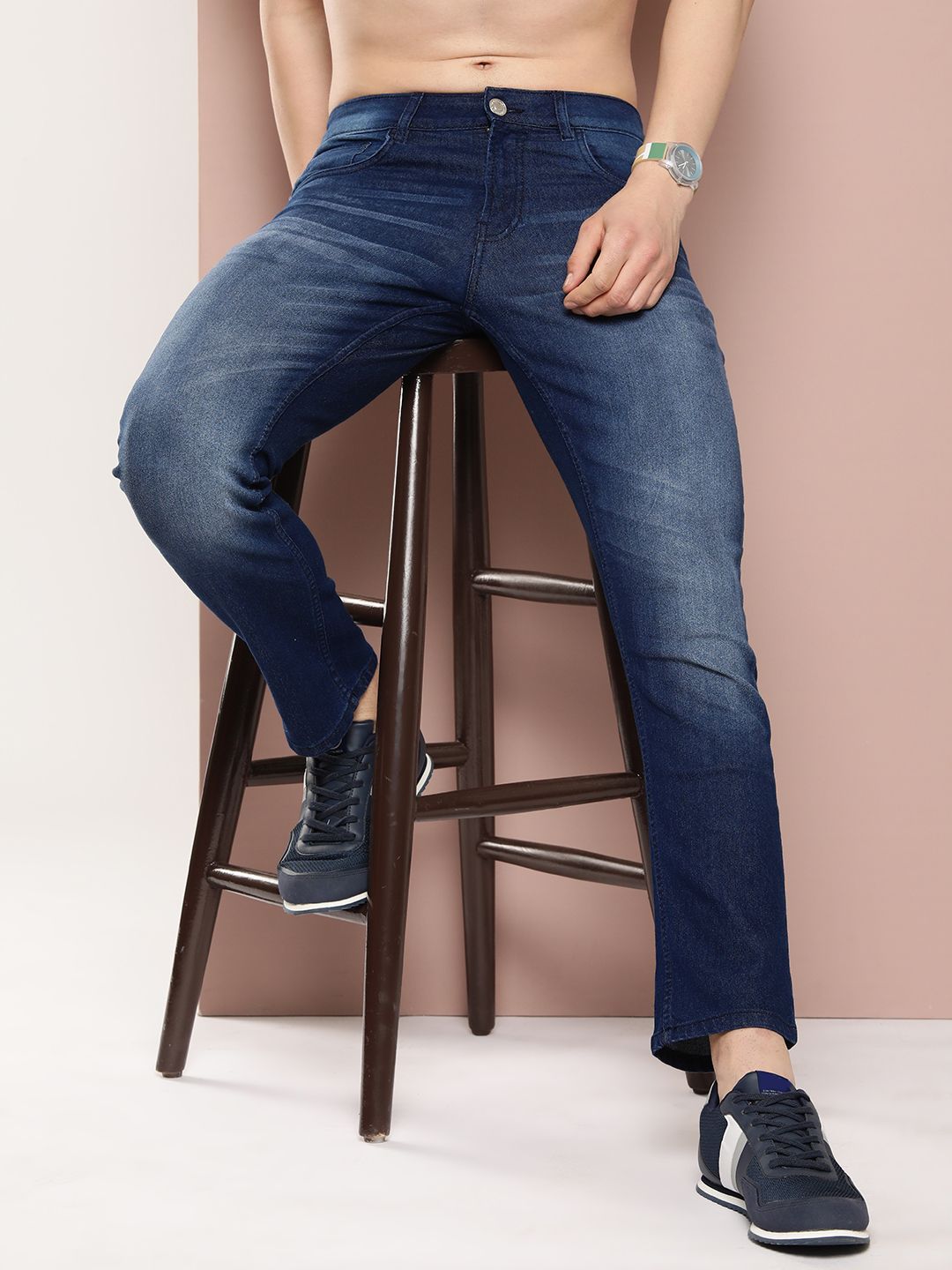 Harvard Men Slim Fit Light Fade Stretchable Jeans