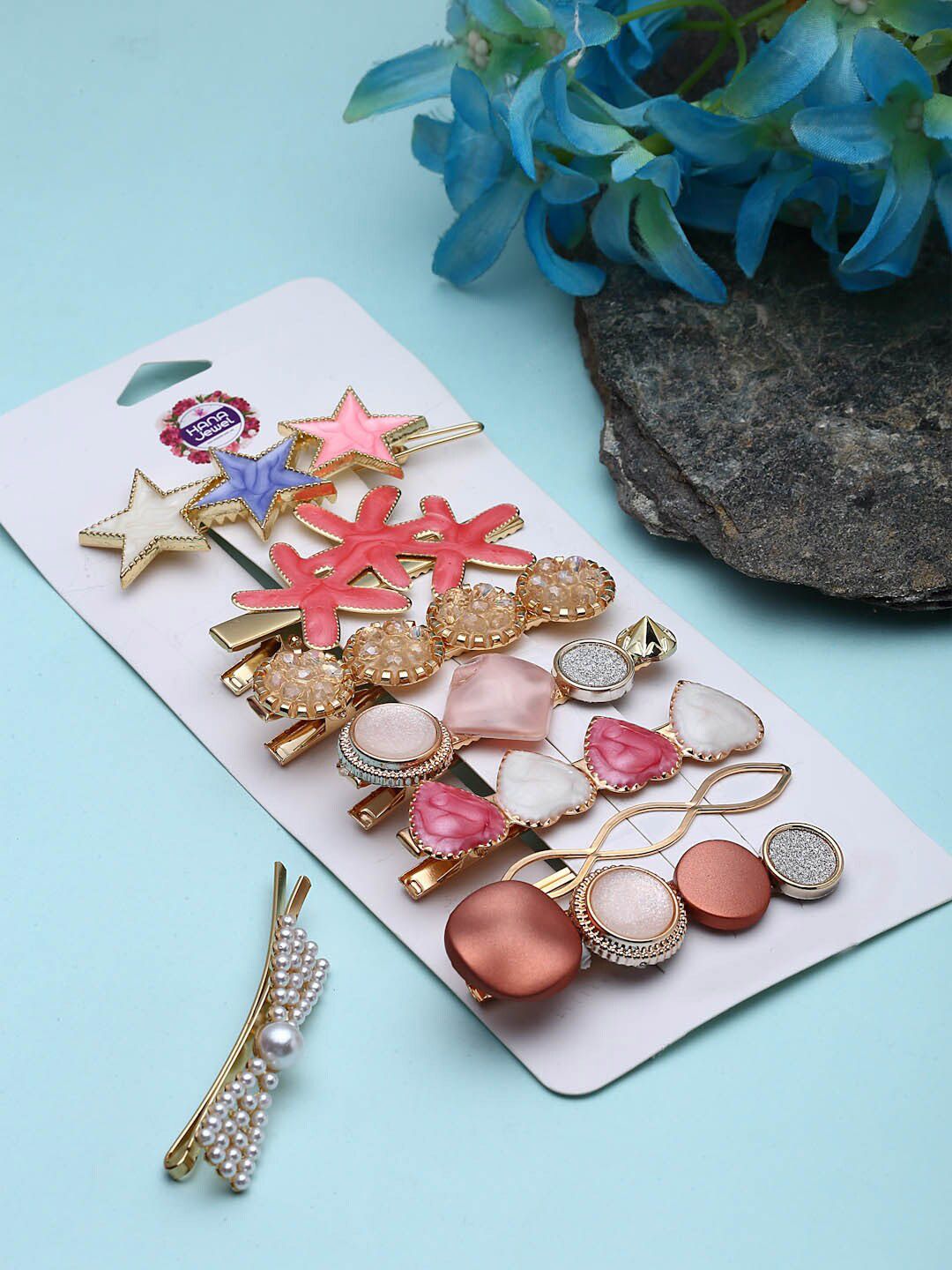 VOGUE PANASH Set Of 8 Embellished Claw Clip-picture-26