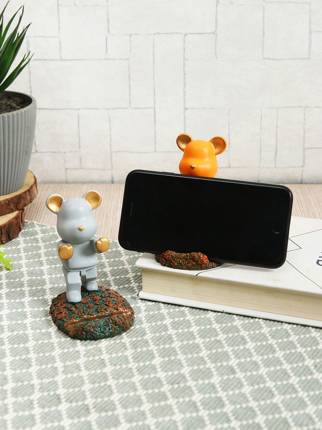 TIED RIBBONS Set of 2 Decorative Mobile Phone Stand Holder Showpiece-picture-27