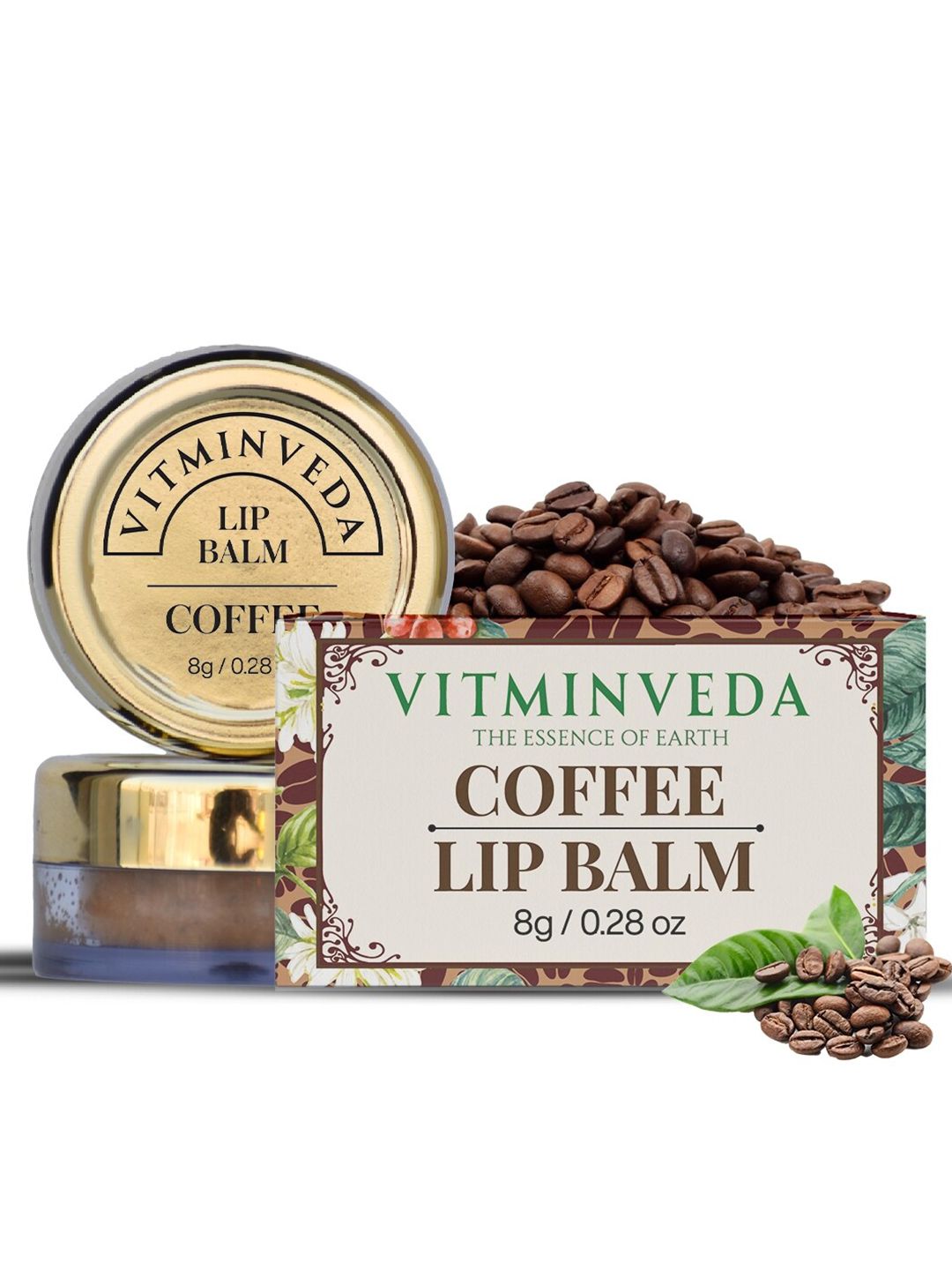 VITMINVEDA Lip Balm for Lip Hydration with Sweet Almond Oil 8 g - Coffee-image-45