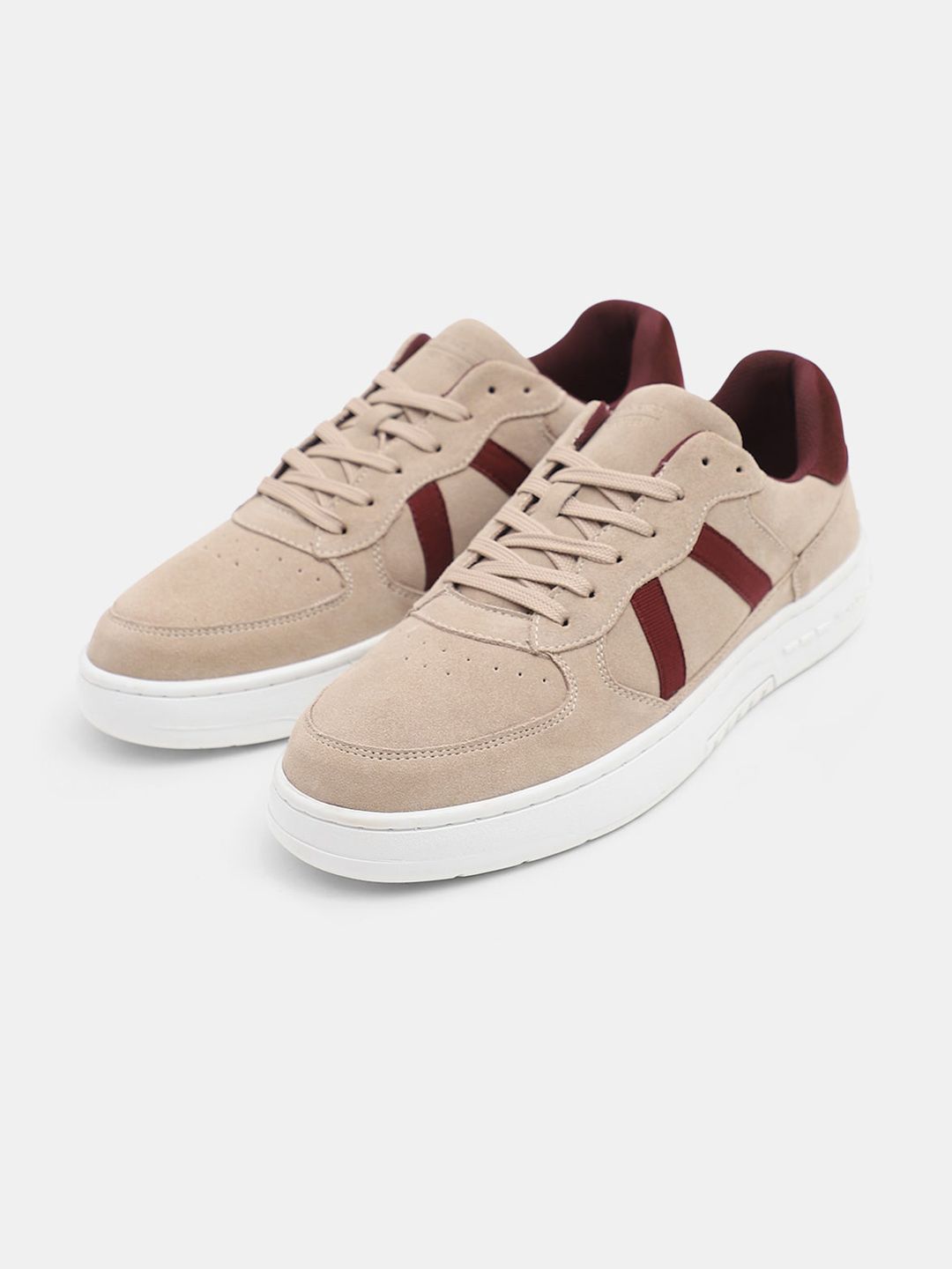 Jack & Jones Men Suede Comfort Insole Contrast Sole Sneakers