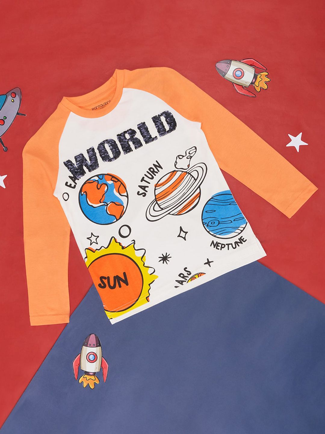 Pantaloons Junior Boys Graphic Printed Round Neck Regular Fit Cotton T-Shirt-picture-48