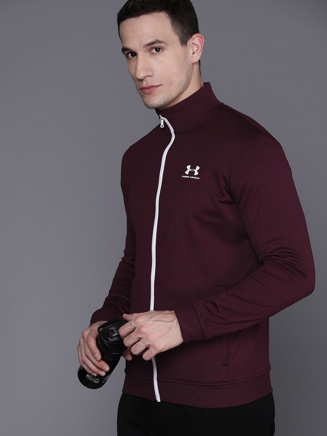 Under Armour Meridian Grey Muscle Fit Training Jacket