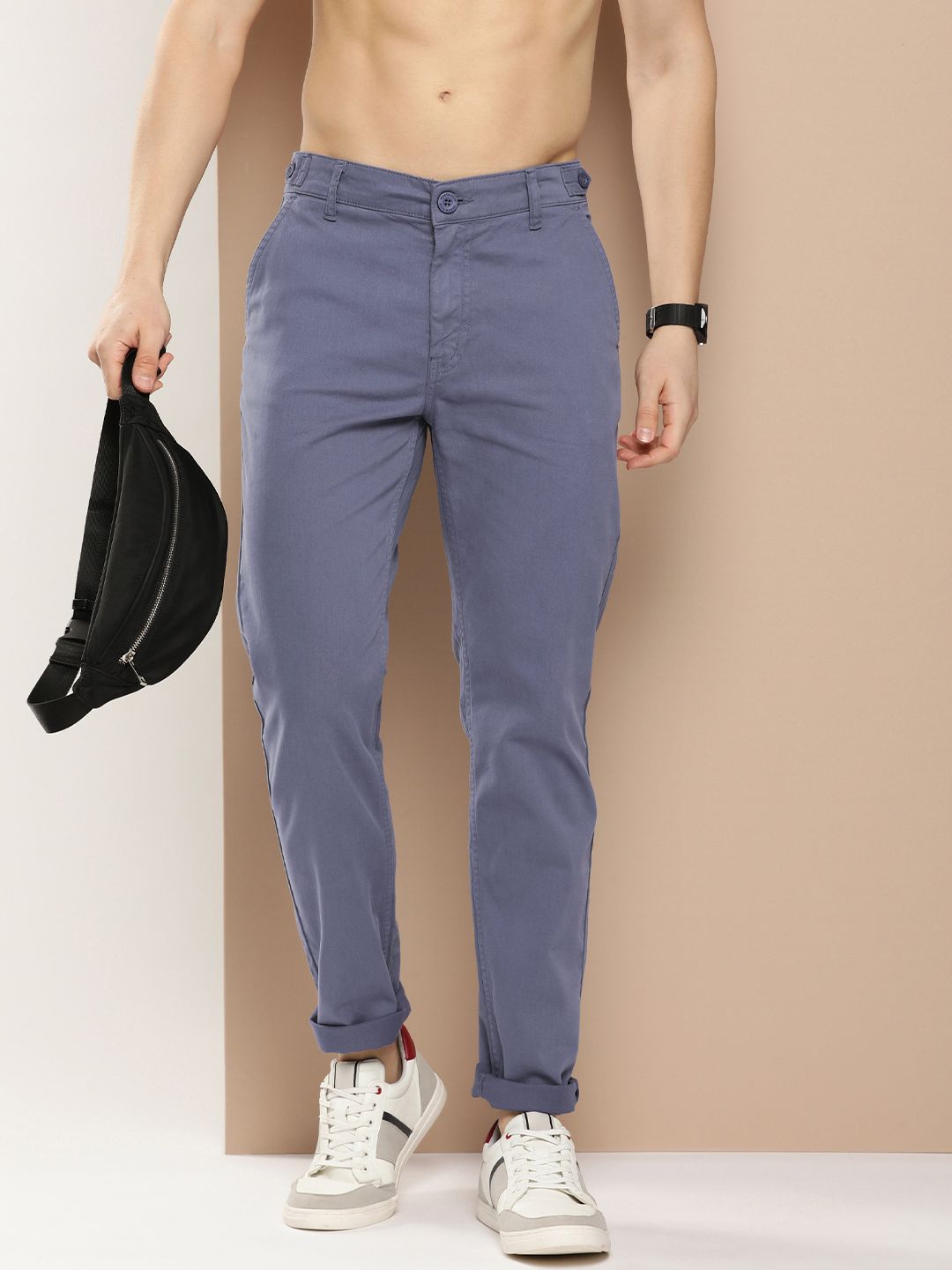 HERE&NOW Men Tapered Fit Chinos