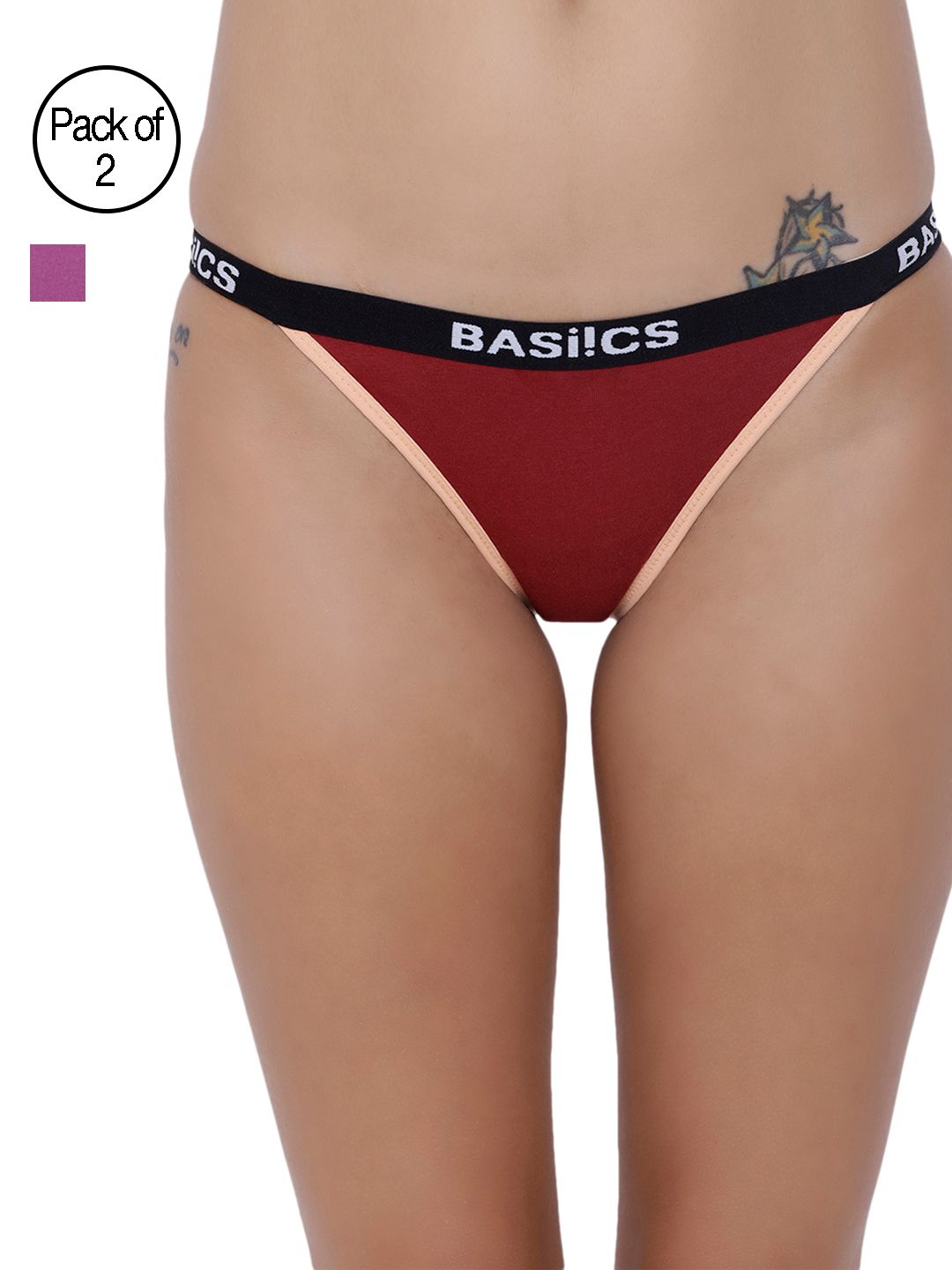 BASIICS by La Intimo Women Pack of 2 Assorted Bikini Briefs BCPBR090B0BE-picture-36