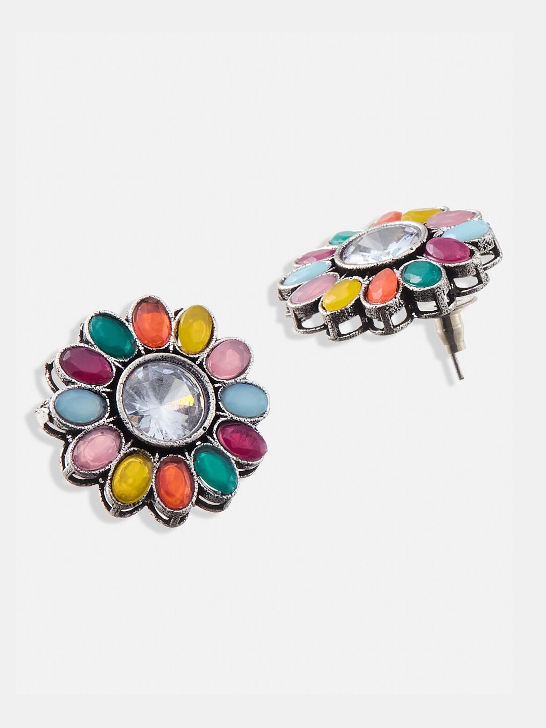 ATIBELLE Silver-Plated Contemporary Chandbalis