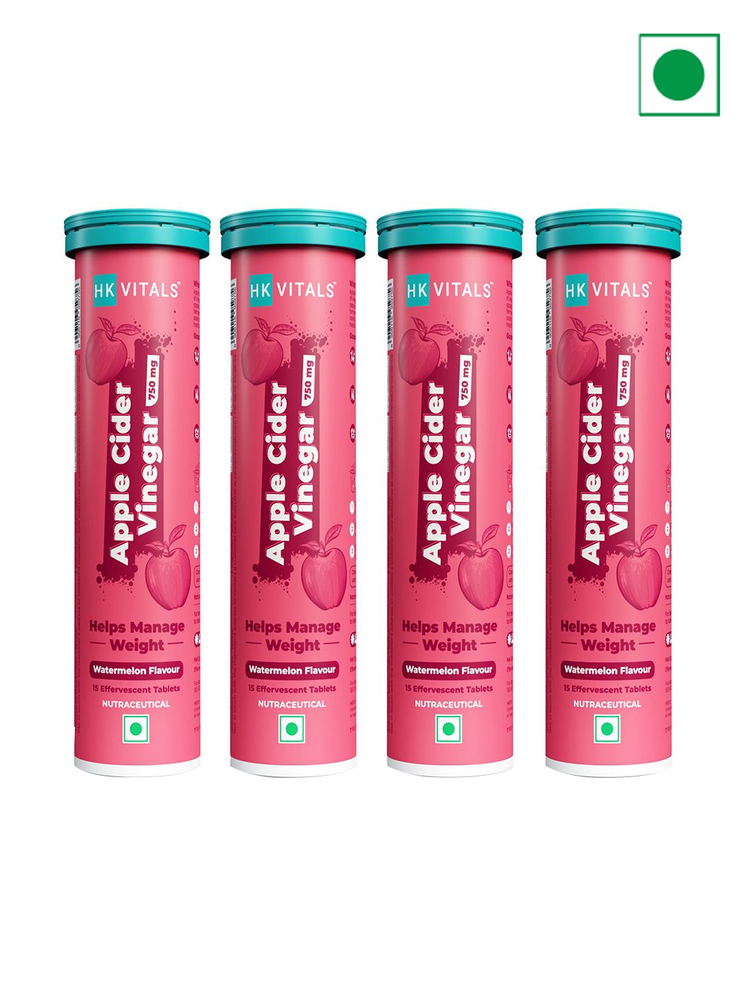 HK VITALS 4pcs Watermelon Flavor Apple Cider Vinegar Effervescent Tablets-15 Tablets Each-picture-18