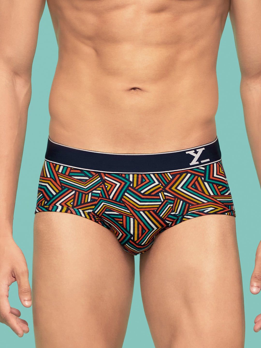 XYXX Men Relaxed Fit Printed Parallax Intellifresh Cotton Brief-picture-10