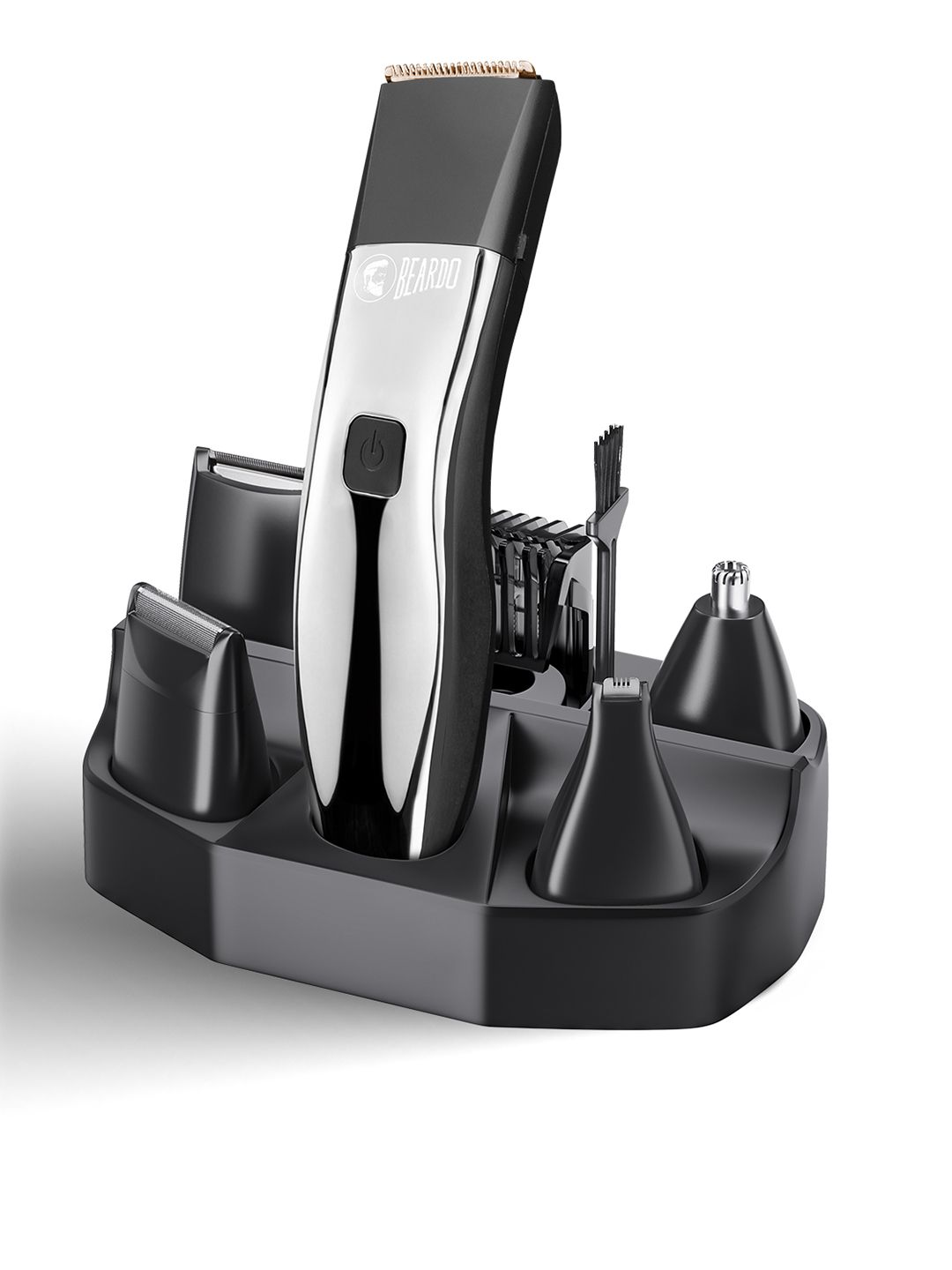 BEARDO Men Chrome Beast Multipurpose Trimmer Kit - Silver