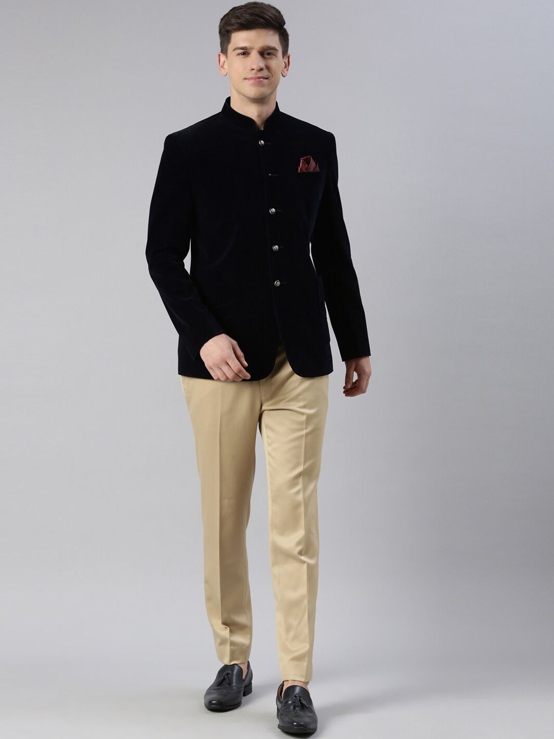 TheEthnic.Co Bandhagala Two Piece Velvet Jodhpuri Suit-picture-45