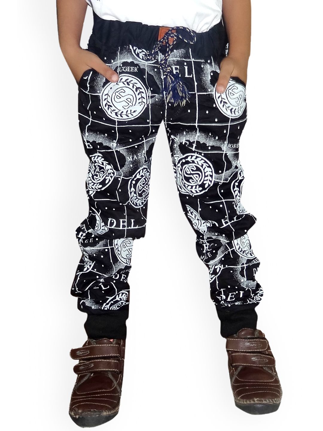 BAESD Boys Slim Fit Abstract Printed Mid Rise Trousers-picture-16