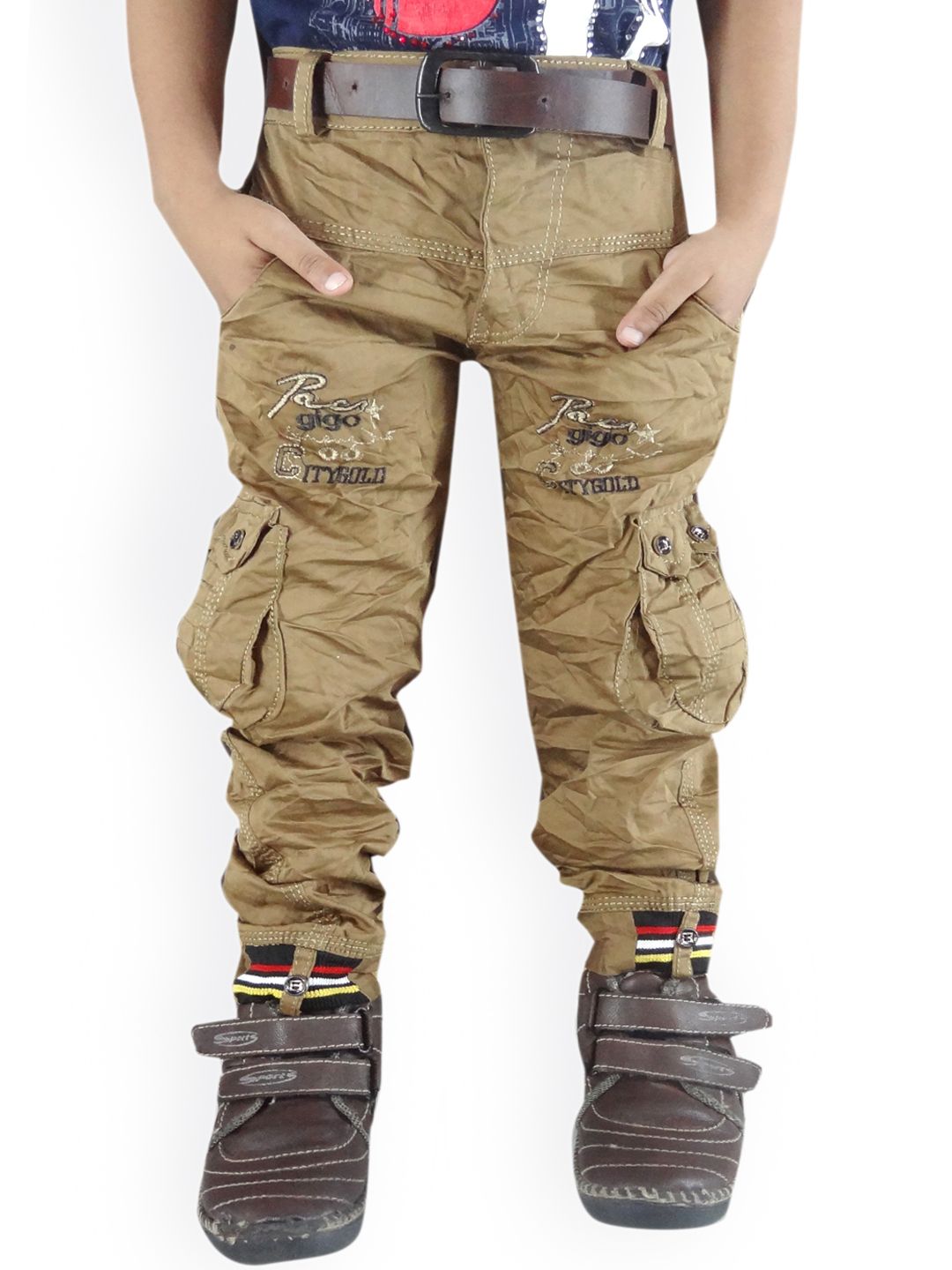 BAESD Boys Typography Printed Slim Fit Mid Rise Cotton Cargo Trousers-picture-18