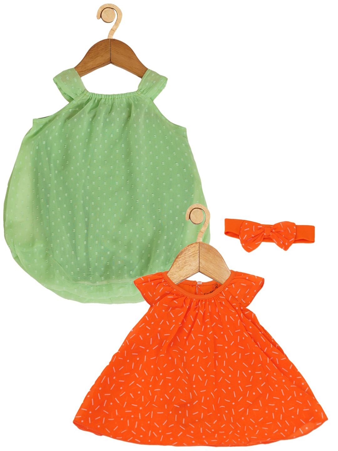 Creative Kids Girls Pack of 2 Self Design A-Line Dress-picture-45