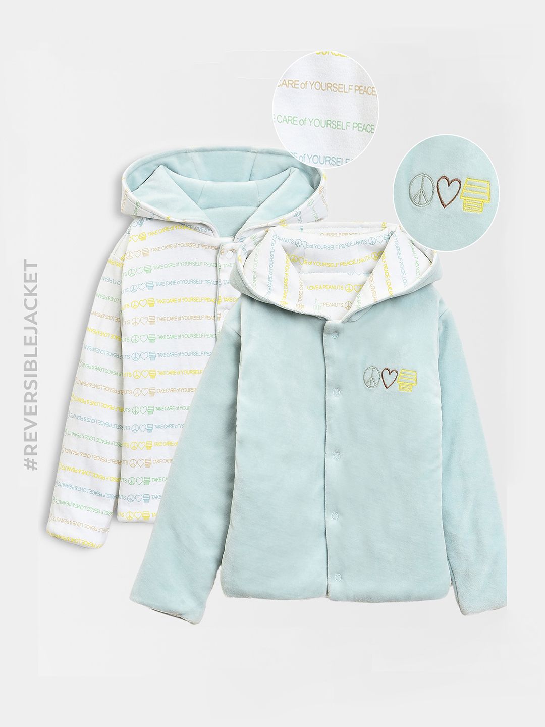 MiArcus Unisex Kids Peanuts Printed Hooded Reversible Cotton Tailored Jacket-picture-25