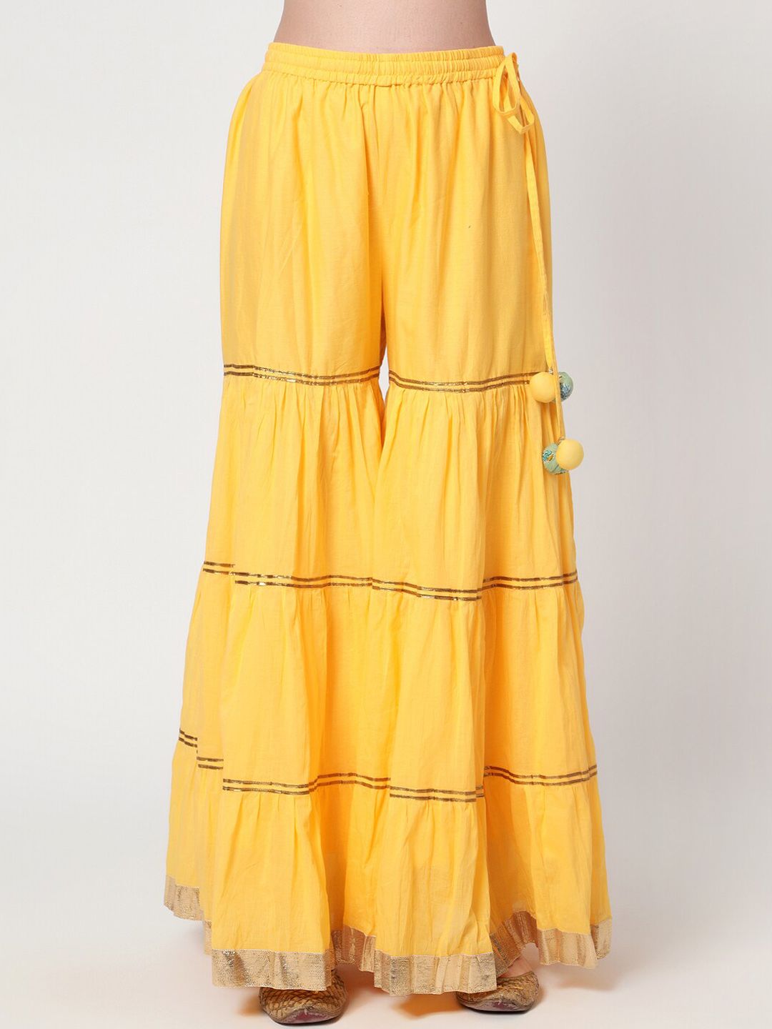 Spring Soul Women Flared Ethnic Sharara with Gotta Patti Detail-picture-12