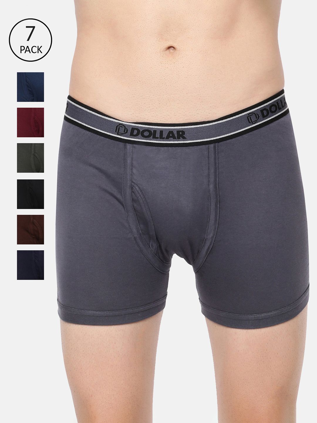 Dollar Bigboss Men Pack of 7 Combed Cotton Classy Trunks MDTR08-PO7-picture-24