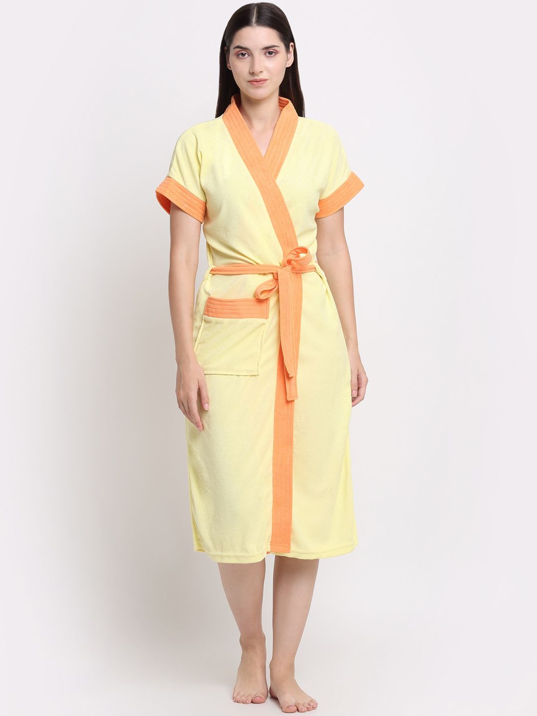 Creeva Belted Terry Bath Robe-image-32