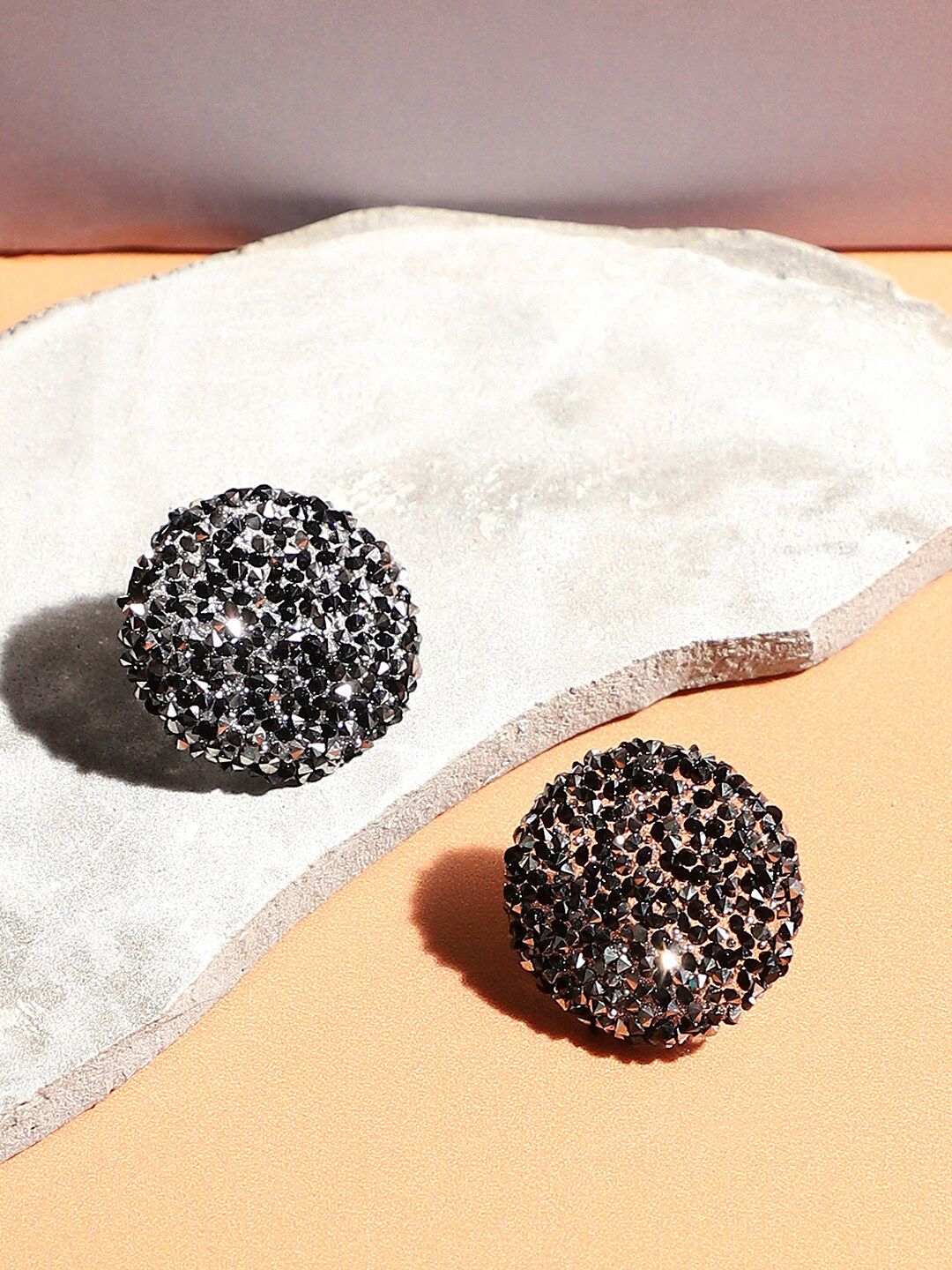 SOHI Silver-Plated Artificial Stones Studs Earrings-picture-15