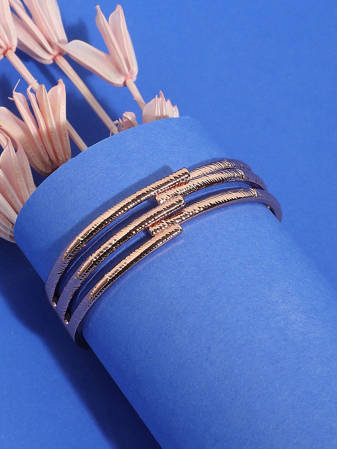 SOHI Women Rose Gold Plated Cuff Bracelet-picture-29