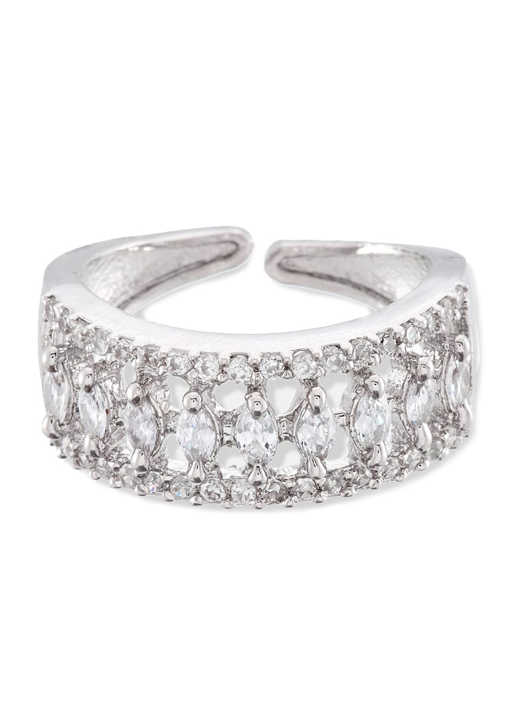 ATIBELLE Pack Of 3 Silver Plated and Gold Plated Finger Ring