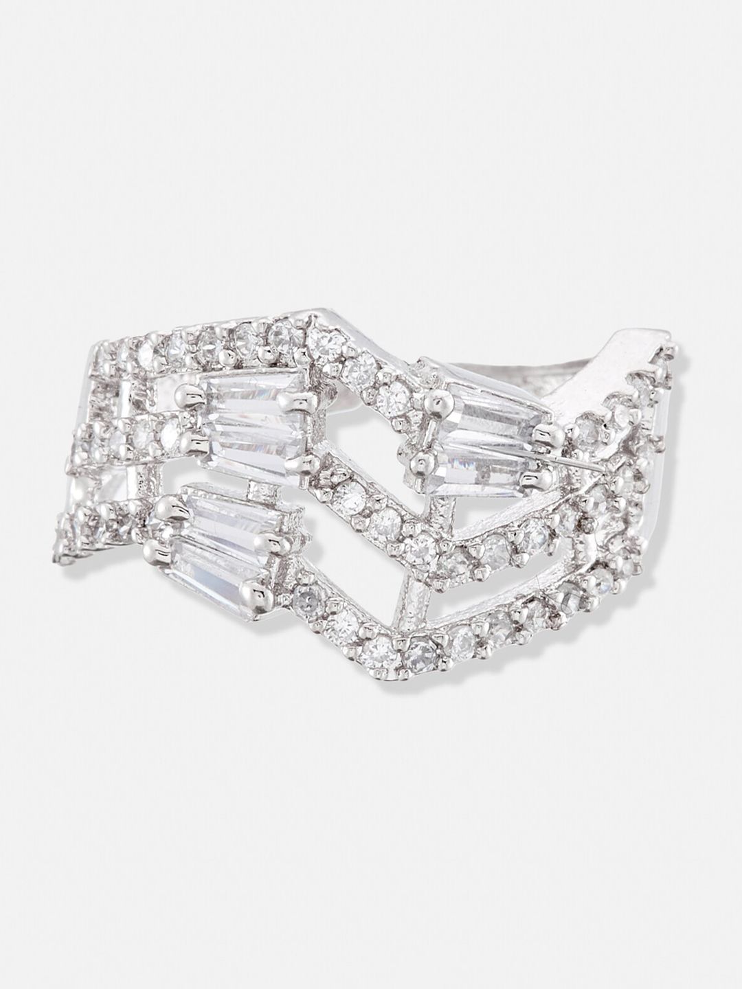 ATIBELLE Pack Of 3 Silver Plated and Gold Plated Finger Ring