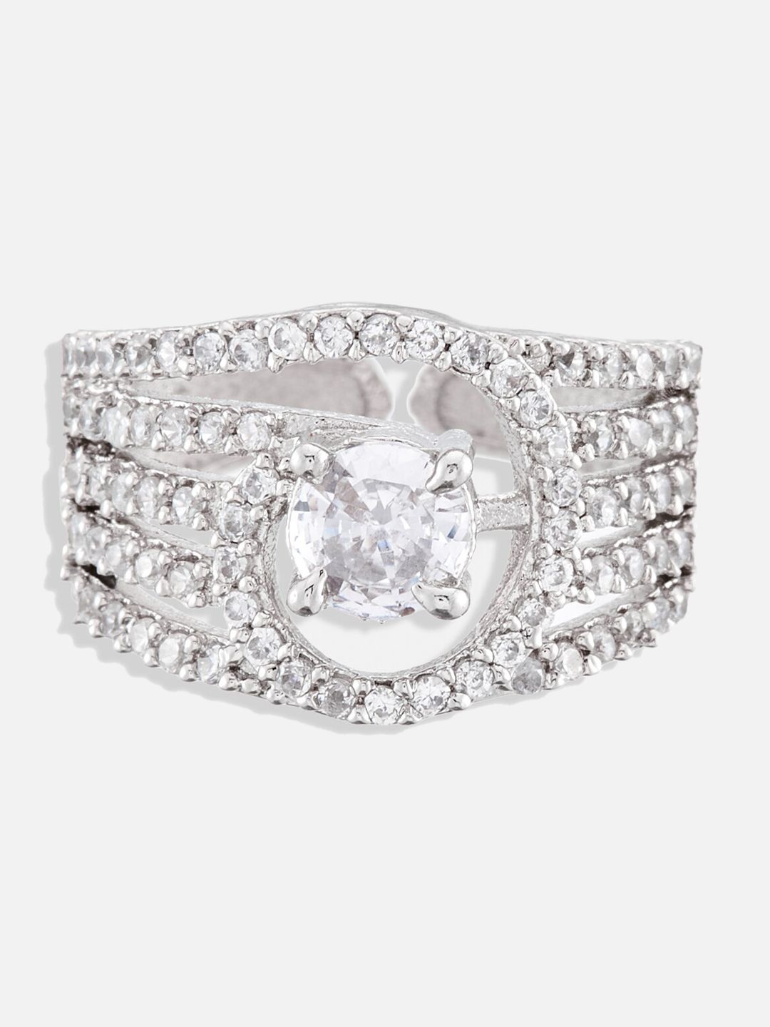 ATIBELLE Pack Of 3 Silver Plated and Gold Plated Finger Ring