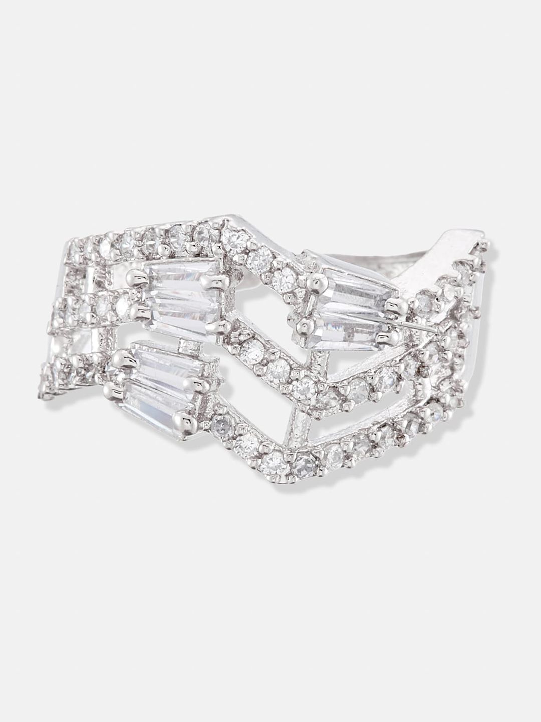 ATIBELLE Pack Of 3 Silver Plated and Gold Plated Finger Ring