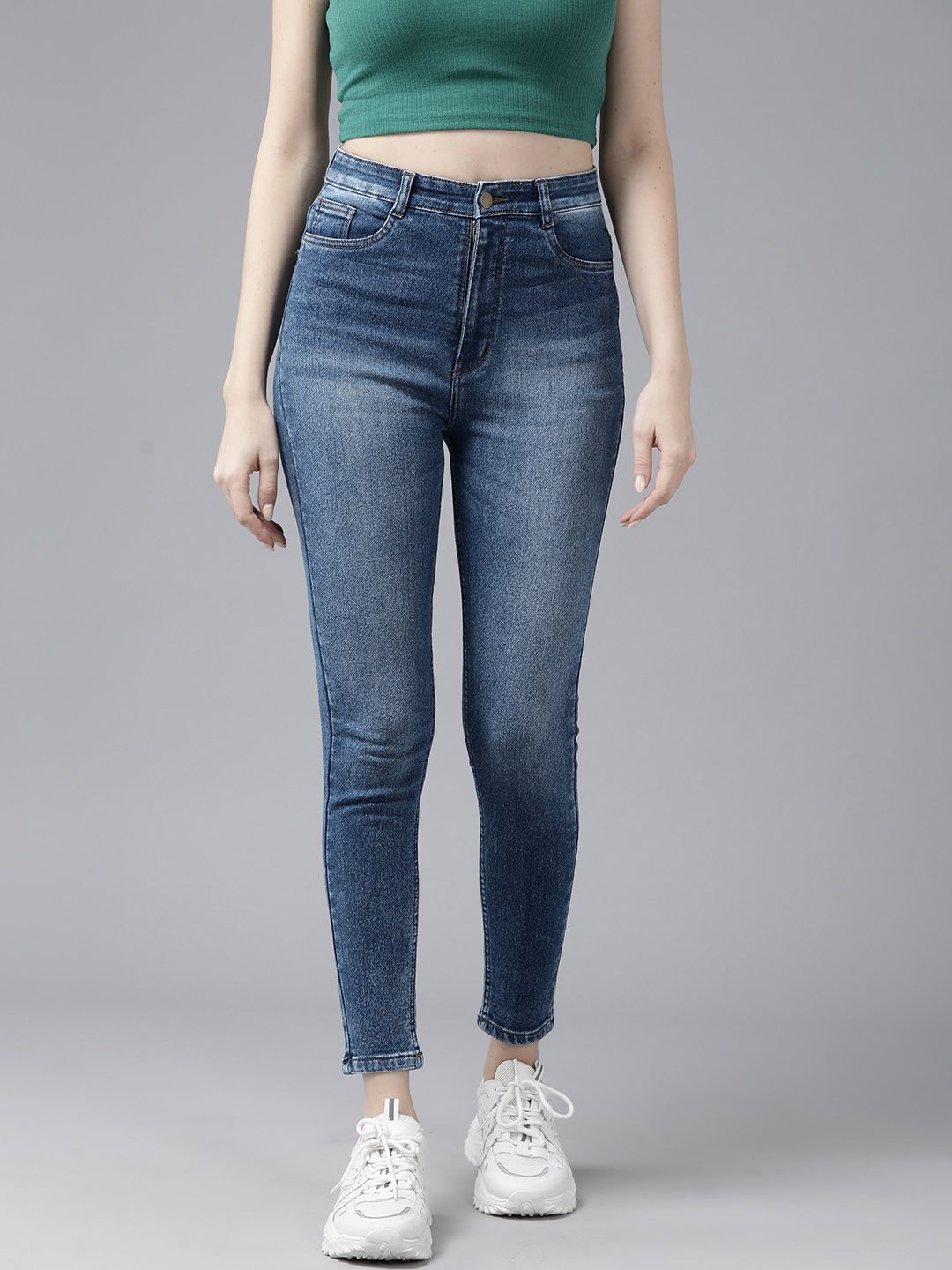 The Roadster Life Co. Women Skinny Fit High-Rise Light Fade Stretchable Jeans-picture-31