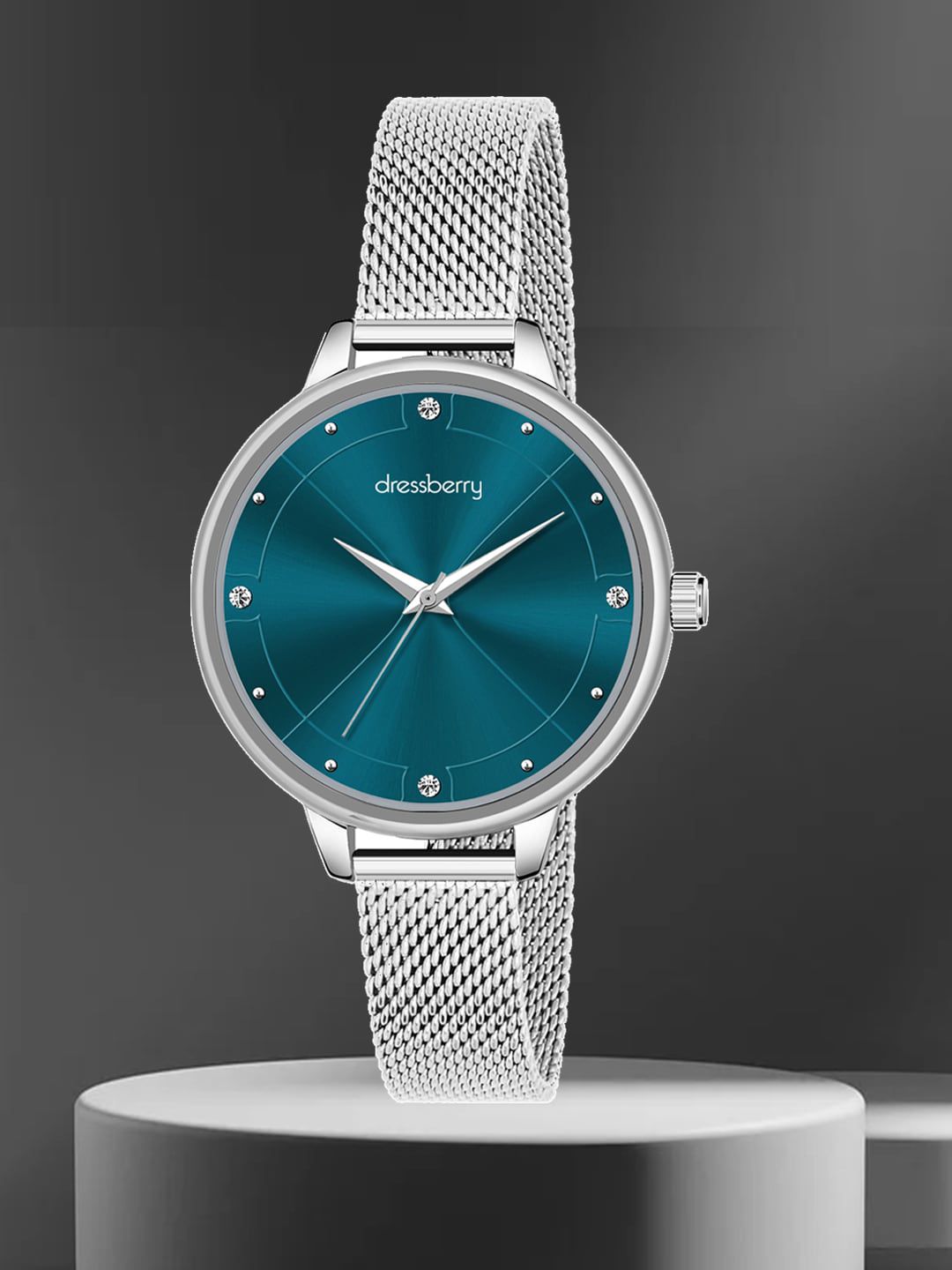 DressBerry Women Round Dial Stainless Steel Analogue Watch HOBDB-156-SL-picture-24