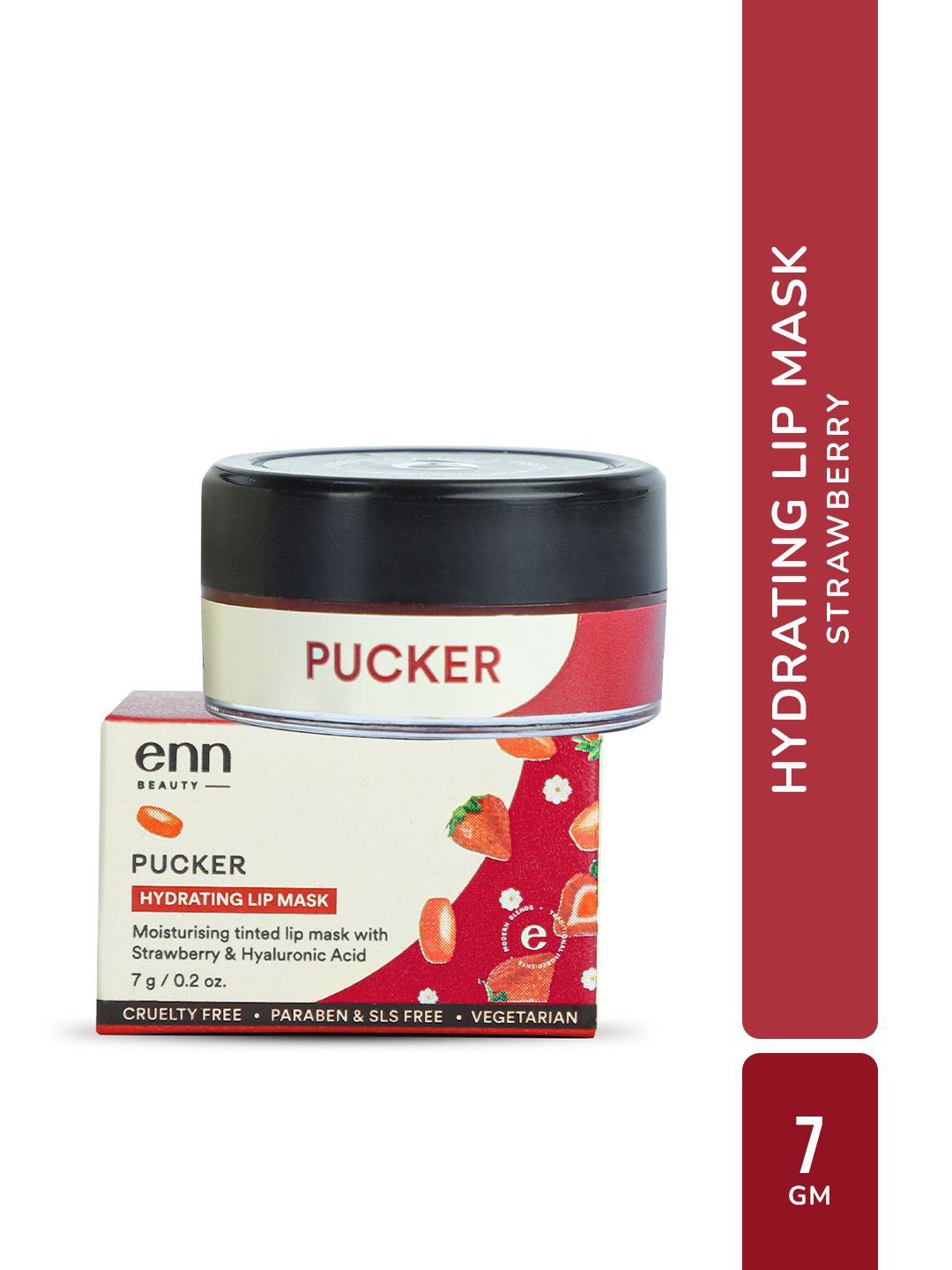 ENN Pucker Hydrating Lip Mask with Strawberry & Hyaluronic Acid - 7g-picture-28