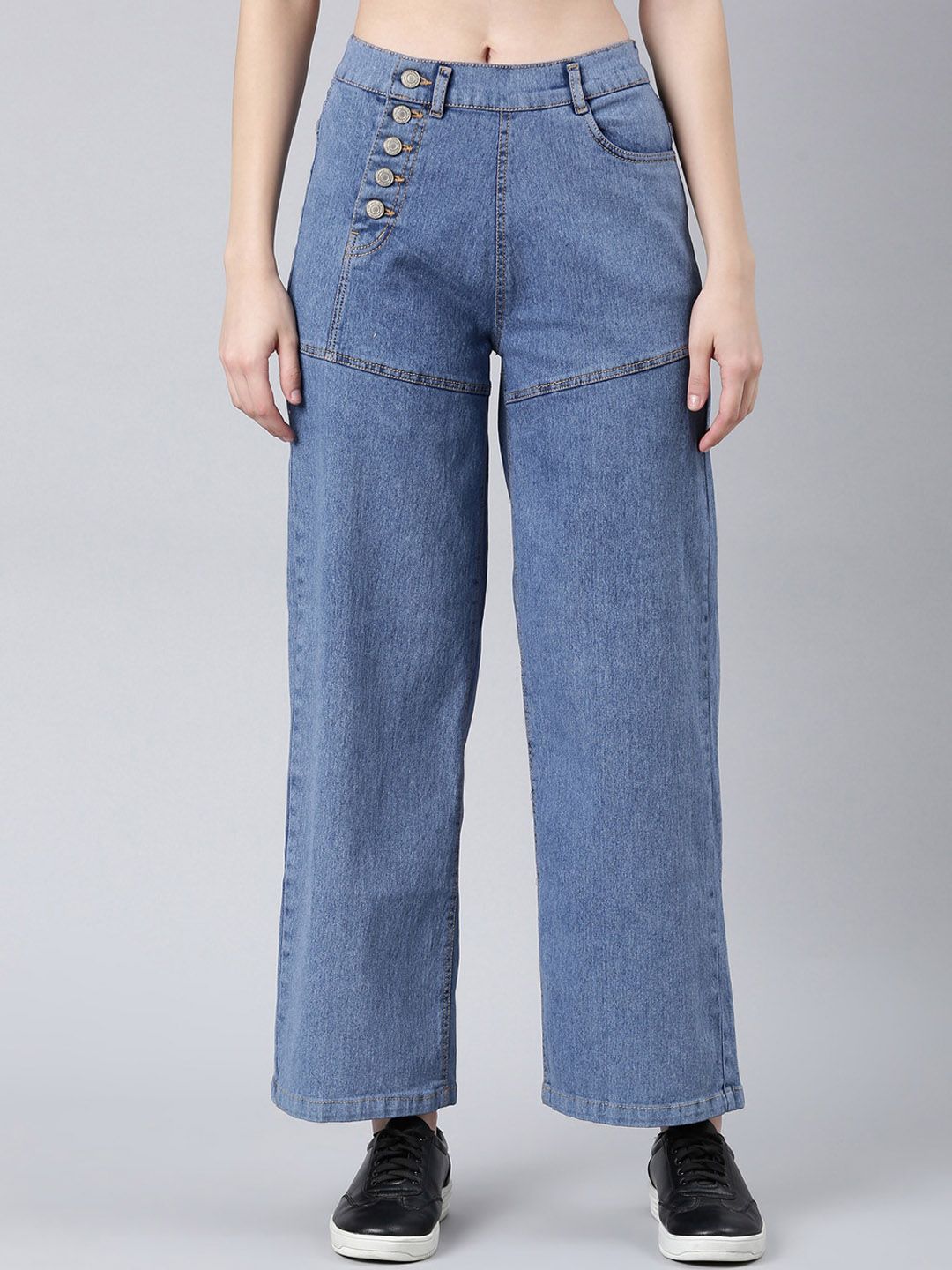 showoffff SHOWOFF Women Wide Leg Stretchable Jeans-picture-38