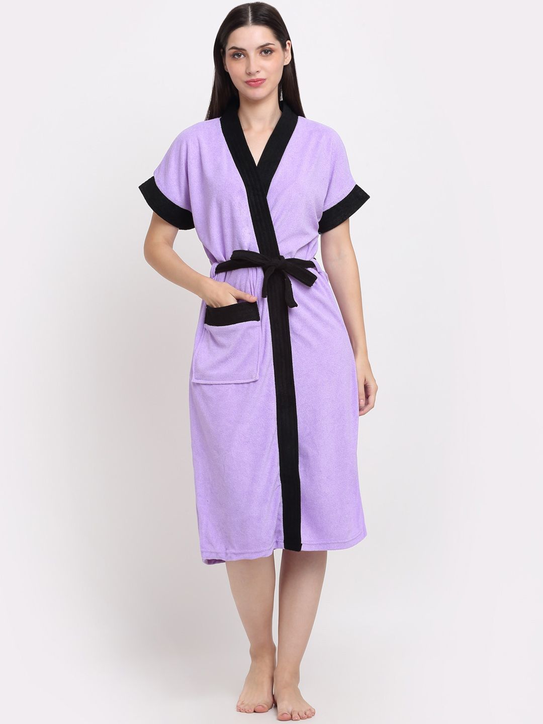 Creeva Belted Short Sleeved Terry Bath Robe-picture-22