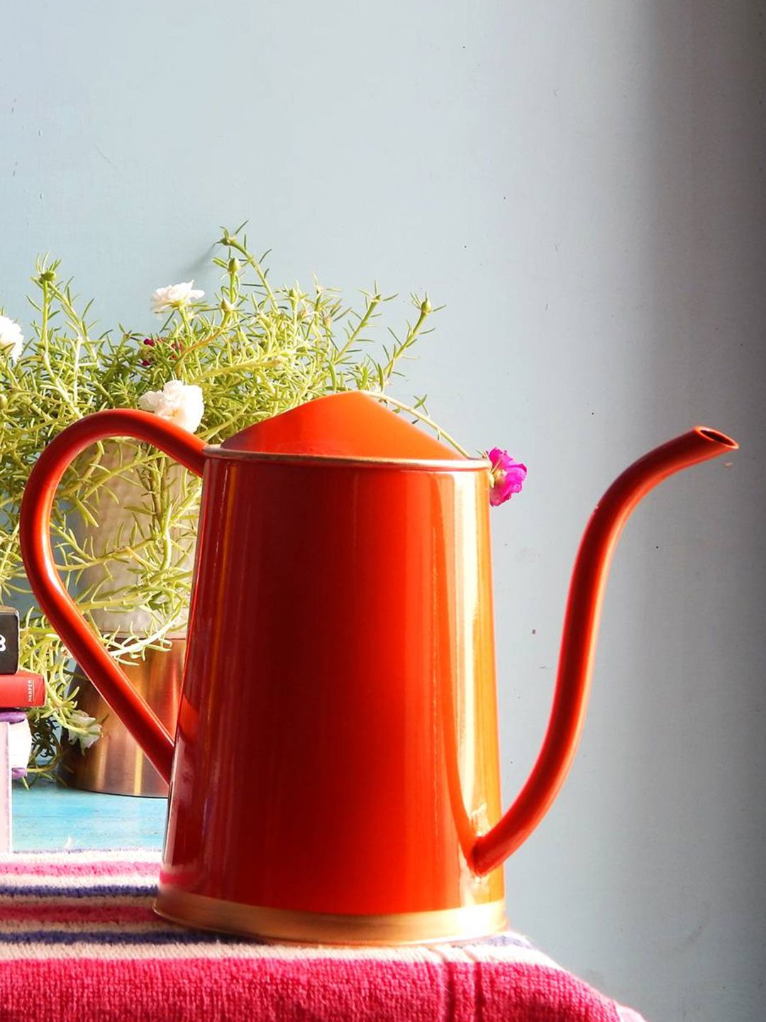ecofynd Orange Metal Watering Can 1.5  L-picture-20