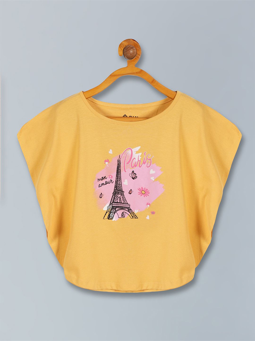 3PIN Girls Graphic Printed Round Neck Cap Sleeve Kaftan Top-picture-16