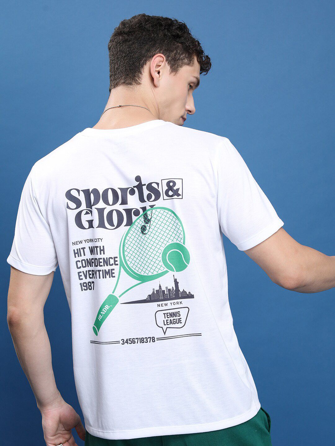 HIGHLANDER Typography Printed Relaxed Fit Sports T-shirt-image-41
