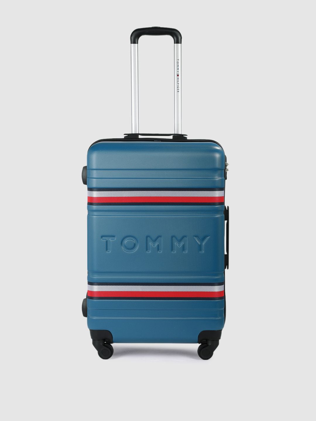 Tommy Hilfiger Textured Hard Sided Medium Trolley Suitcase