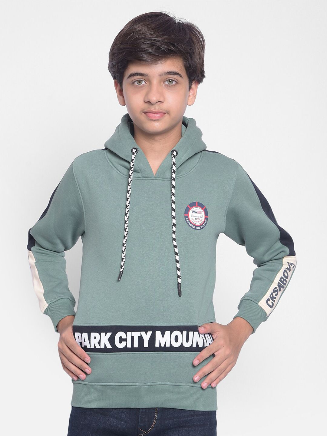 Crimsoune Club Boys Typography Printed Hooded Pullover Sweatshirt-picture-13