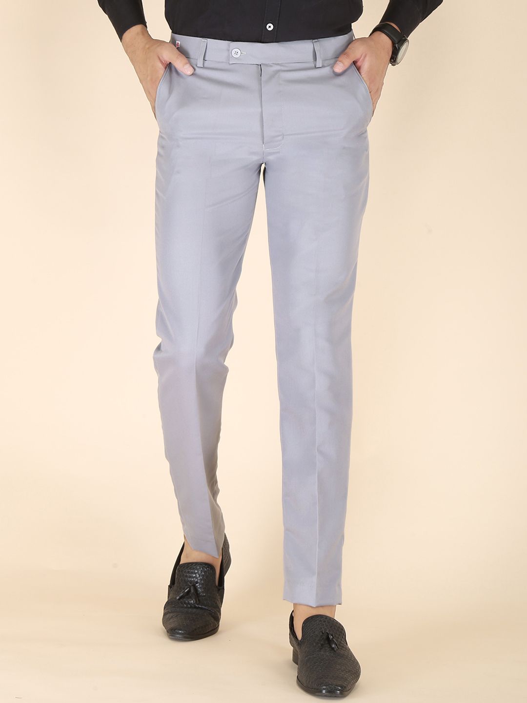 FUBAR Men Relaxed Fit Easy Wash Formal Trousers-picture-51