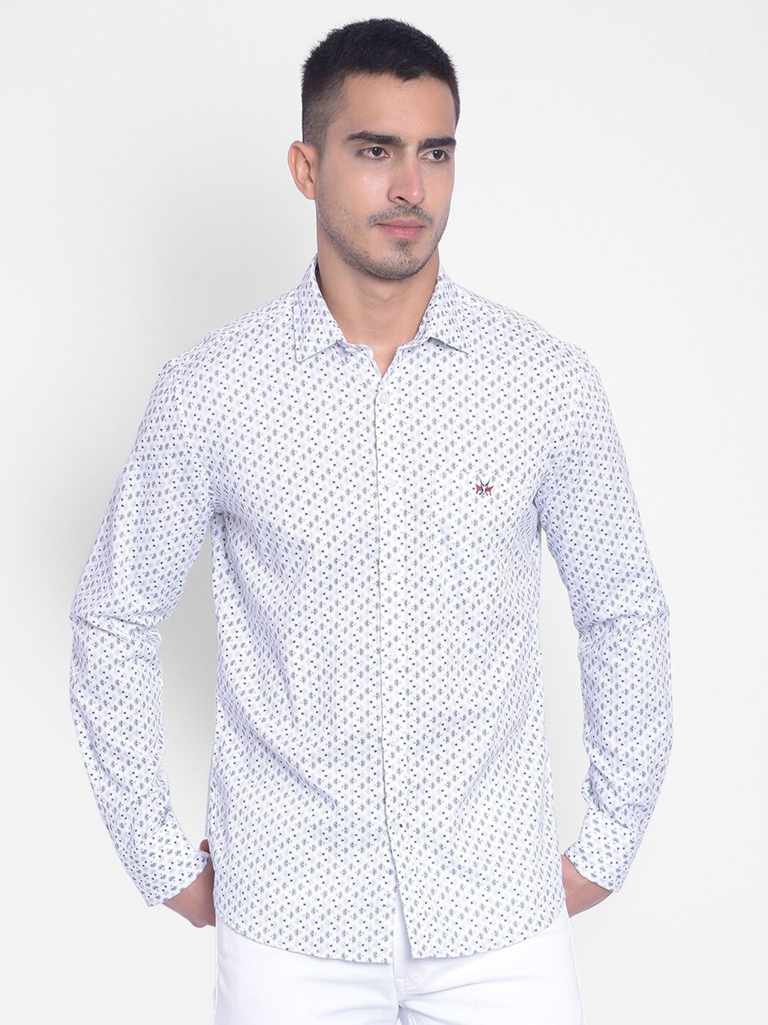 Crimsoune Club Slim Fit Abstract Printed Pure Cotton Shirt-picture-40