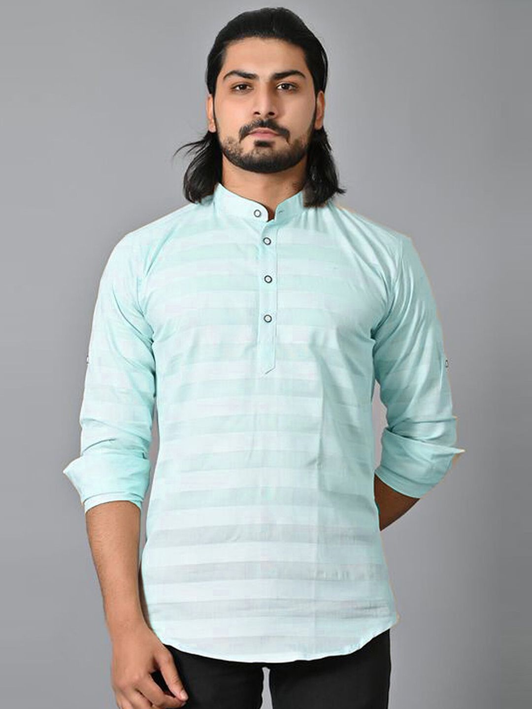 FUBAR Slim Fit Horizontal Stripes Opaque Casual Shirt-picture-35