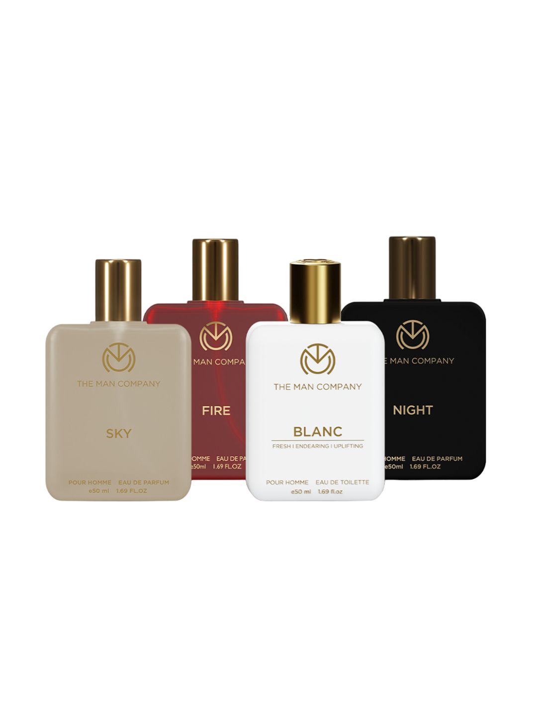 THE MAN COMPANY Perfume Gift Set - Sky + Fire + Blanc + Night - 50ml Each