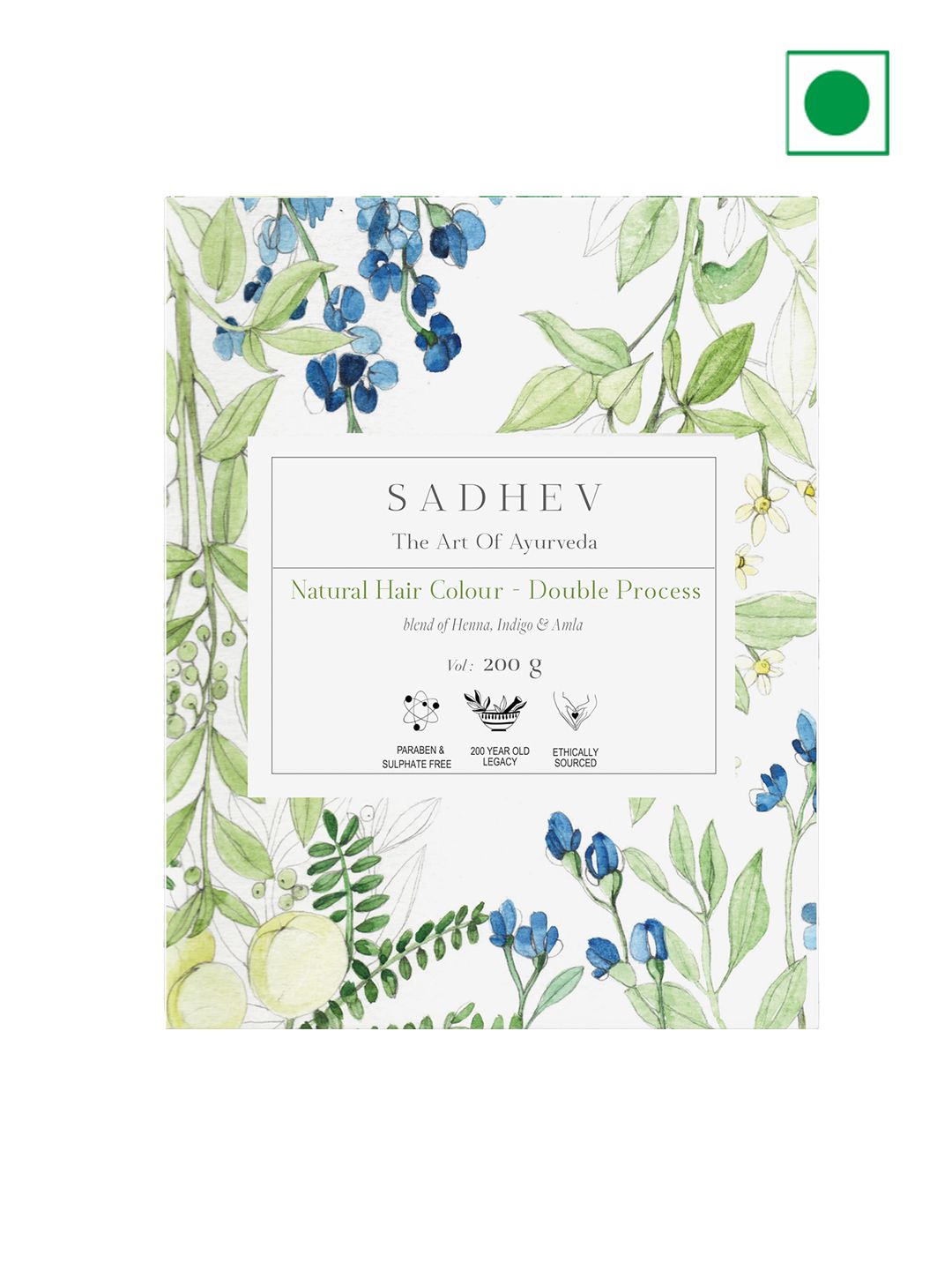 SADHEV Double Process Natural Hair Colour with Henna & Amla - 200 g-picture-15