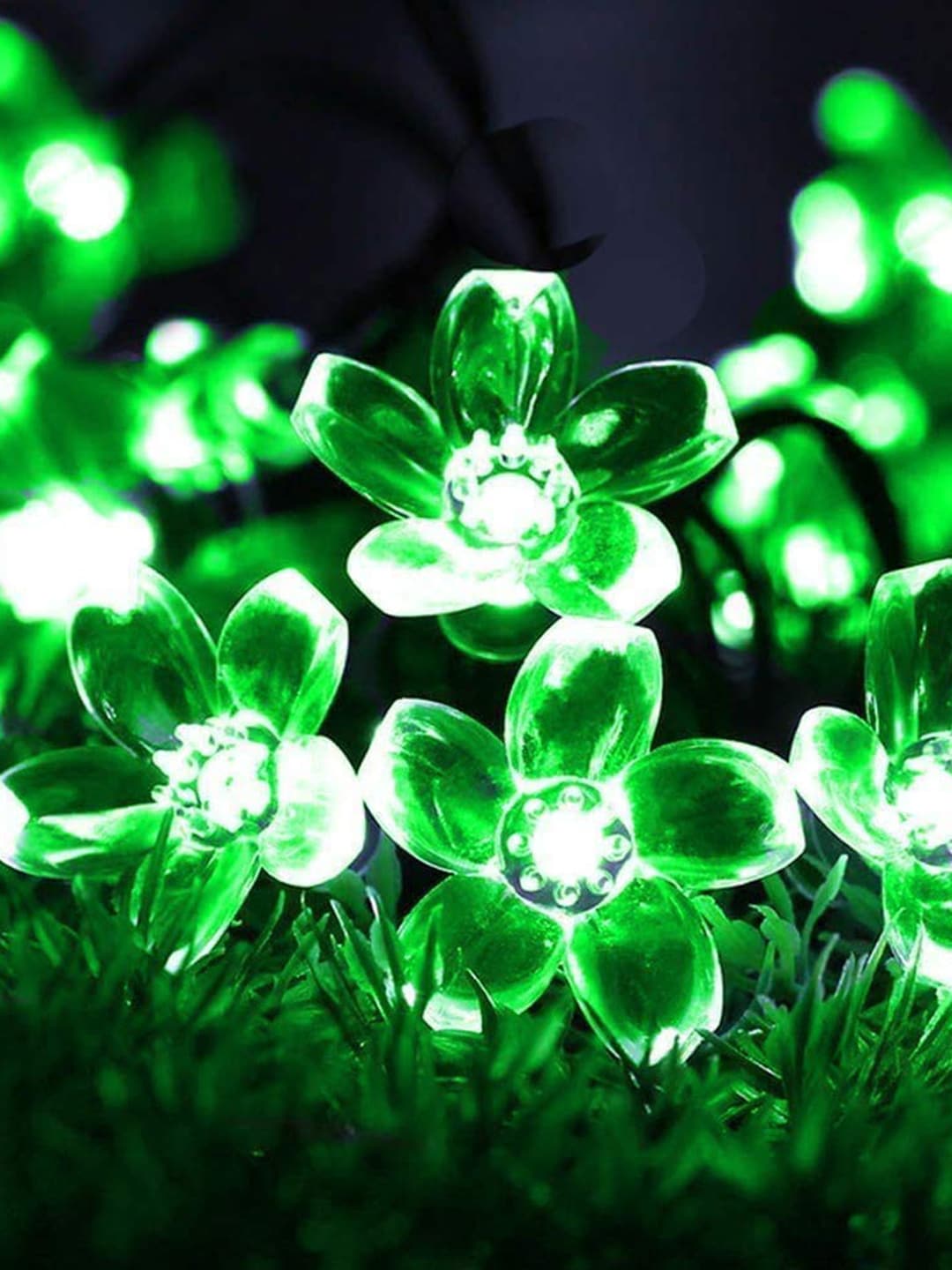 Quace Green Flower String Lights