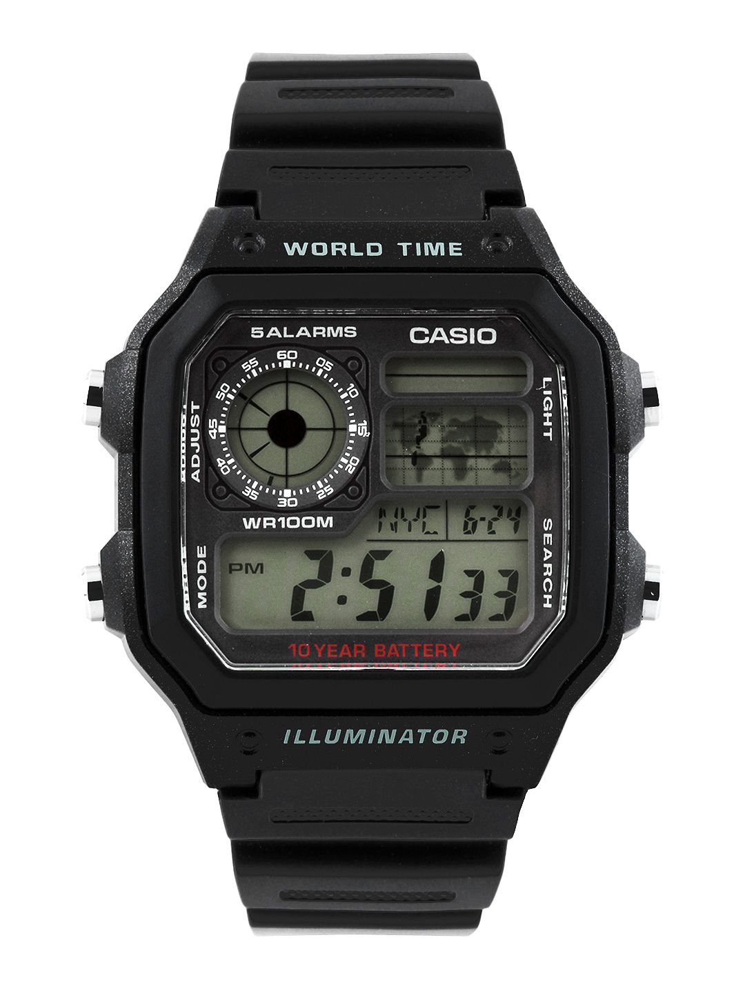 Casio Youth Digital Men Black Digital watch D097 AE-1200WH-1AVDF