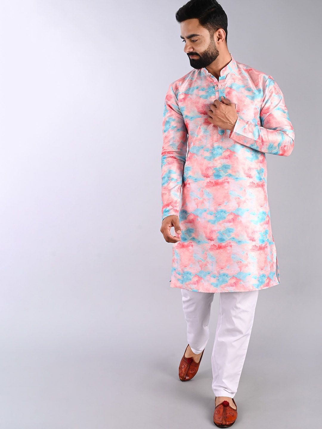 FUBAR Abstract Printed Kurta With Pyjamas-picture-13
