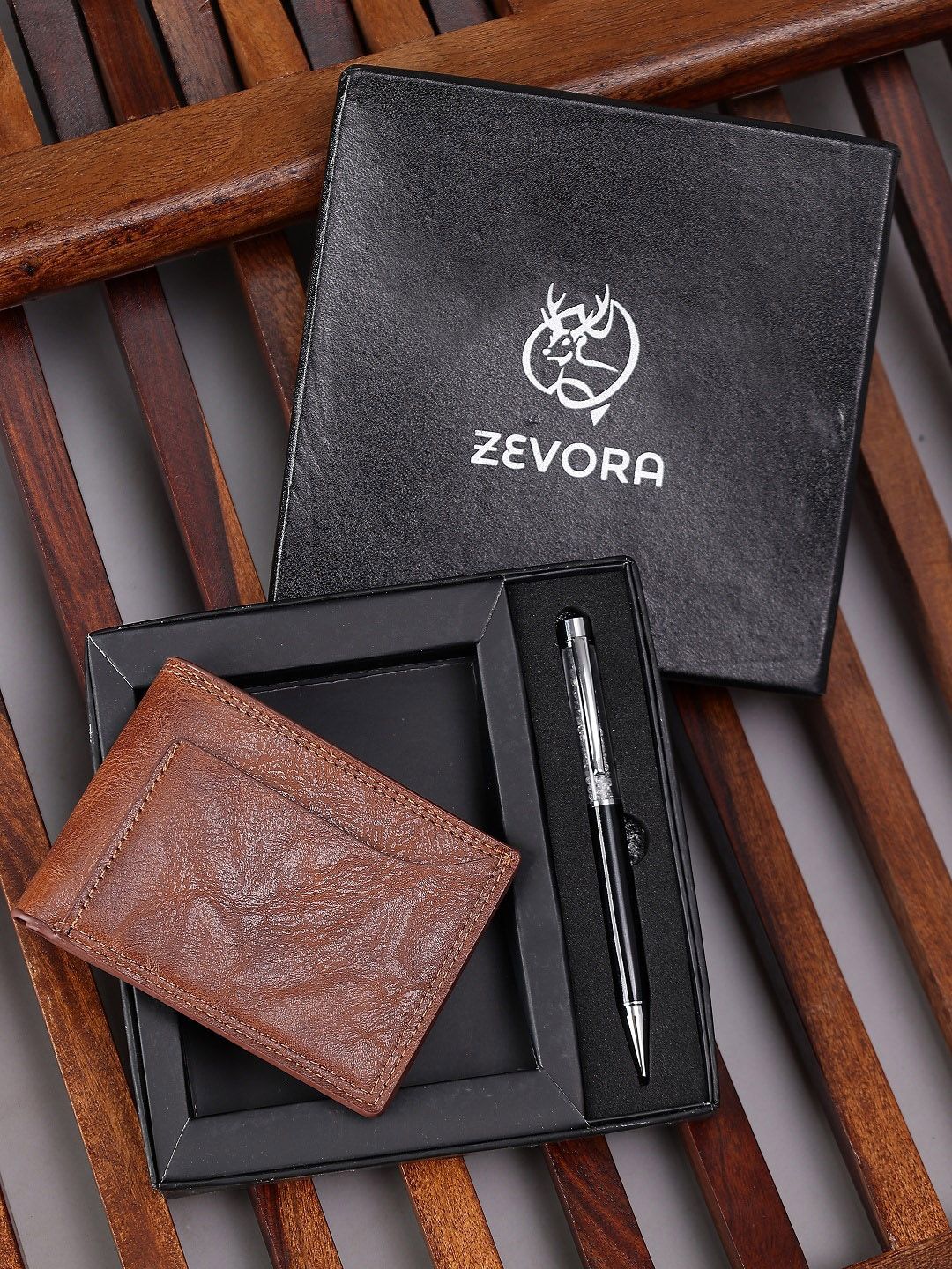 ZEVORA Men Pen & Wallet Leather Accessory Gift Set-picture-23