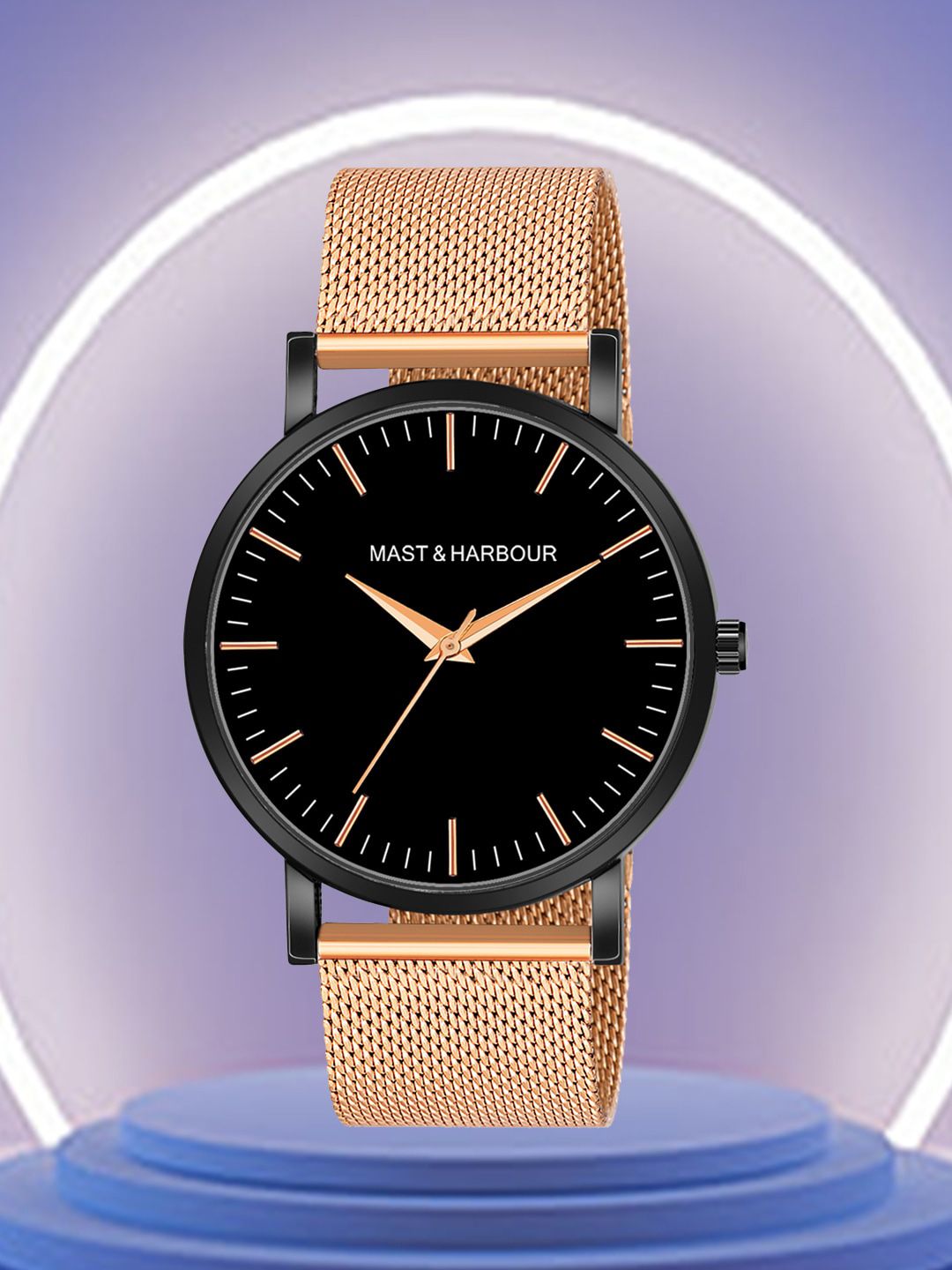 Mast & Harbour Men Water Resistance Stainless Steel Analogue Watch HOBMH-226G-RG-picture-11